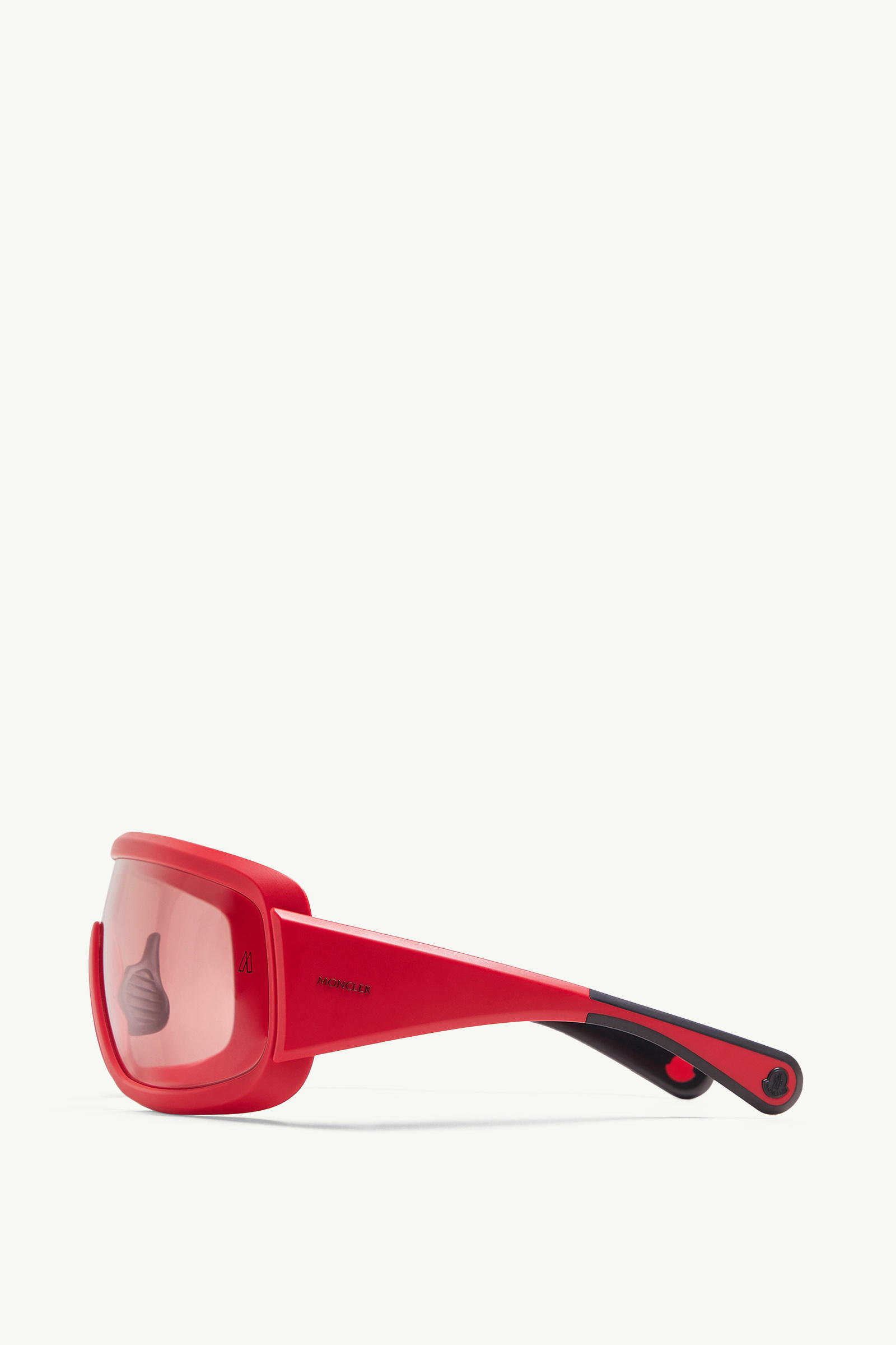 Snowseeker Rectangular Sunglasses Gender Neutral Matte Red Moncler 2