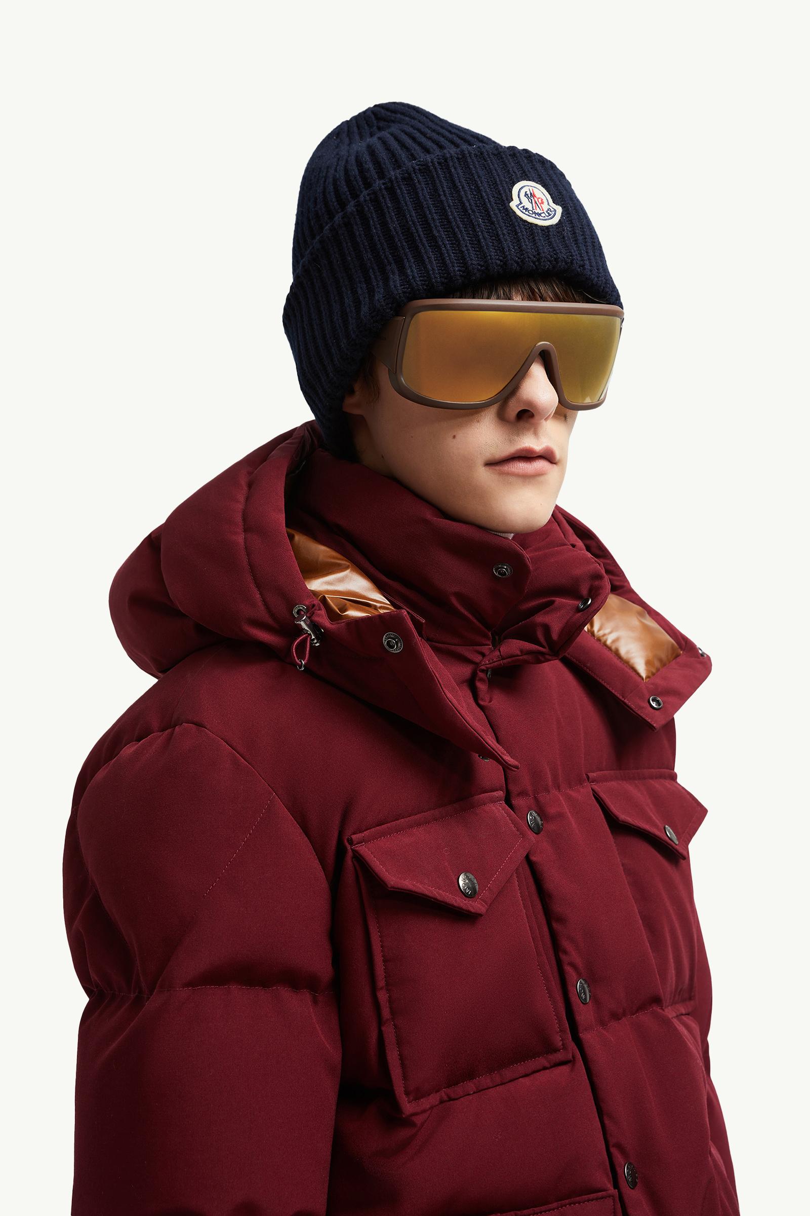 Snowseeker Rectangular Sunglasses Gender Neutral Matte Brown Moncler 1