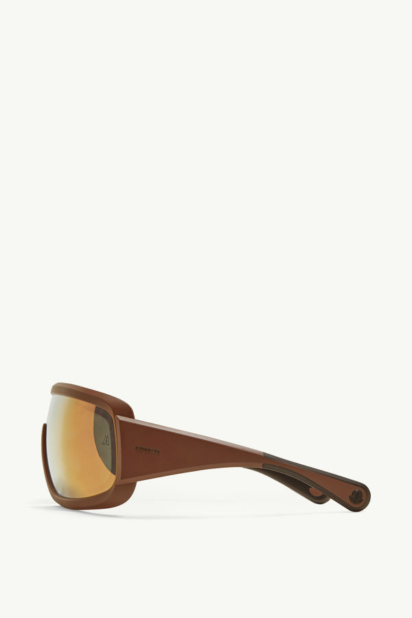 Snowseeker Rectangular Sunglasses Gender Neutral Matte Brown Moncler 2