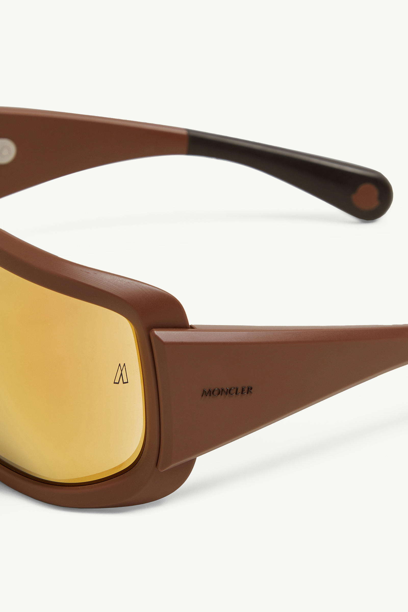 Snowseeker Rectangular Sunglasses Gender Neutral Matte Brown Moncler 3