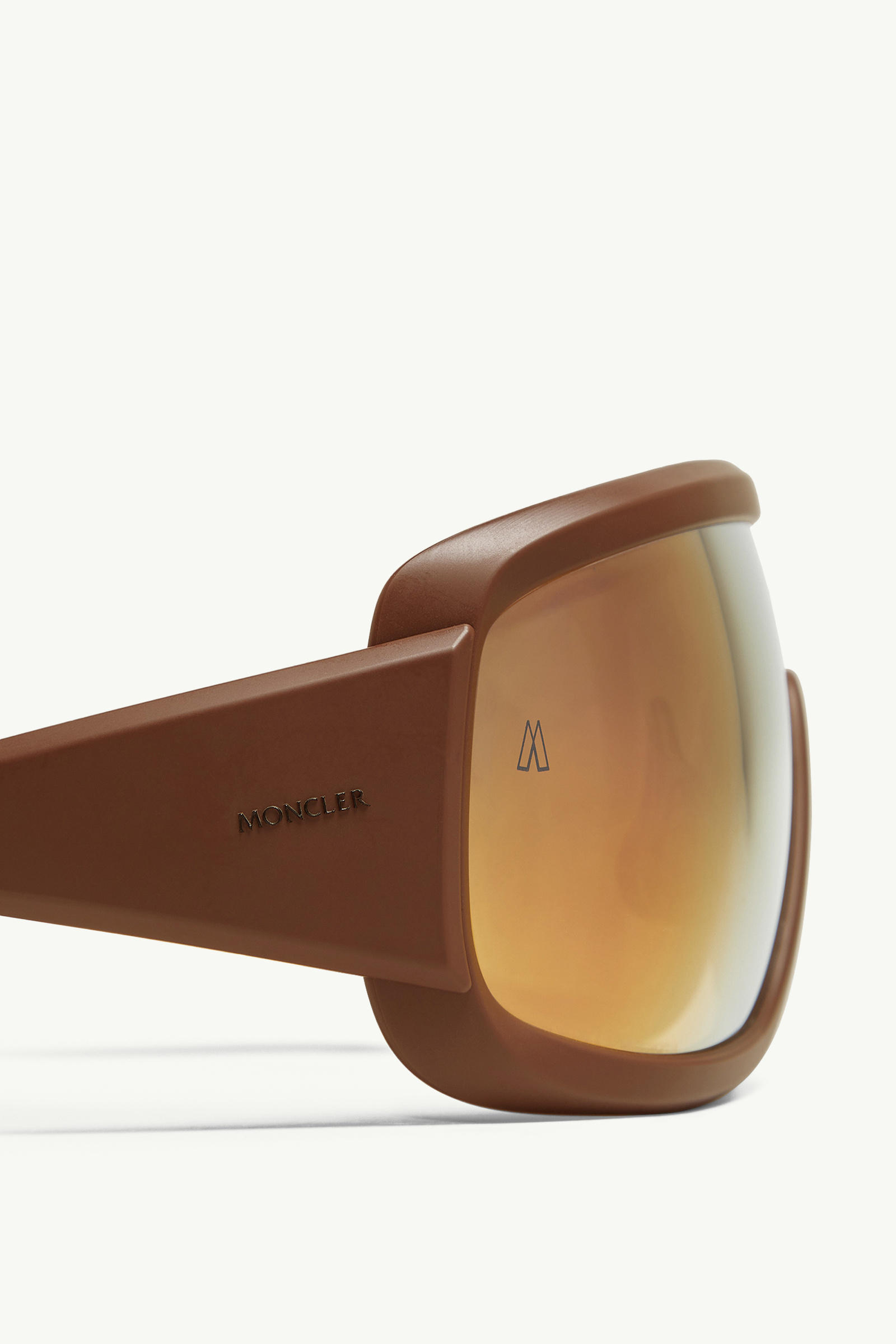 Snowseeker Rectangular Sunglasses Gender Neutral Matte Brown Moncler 7