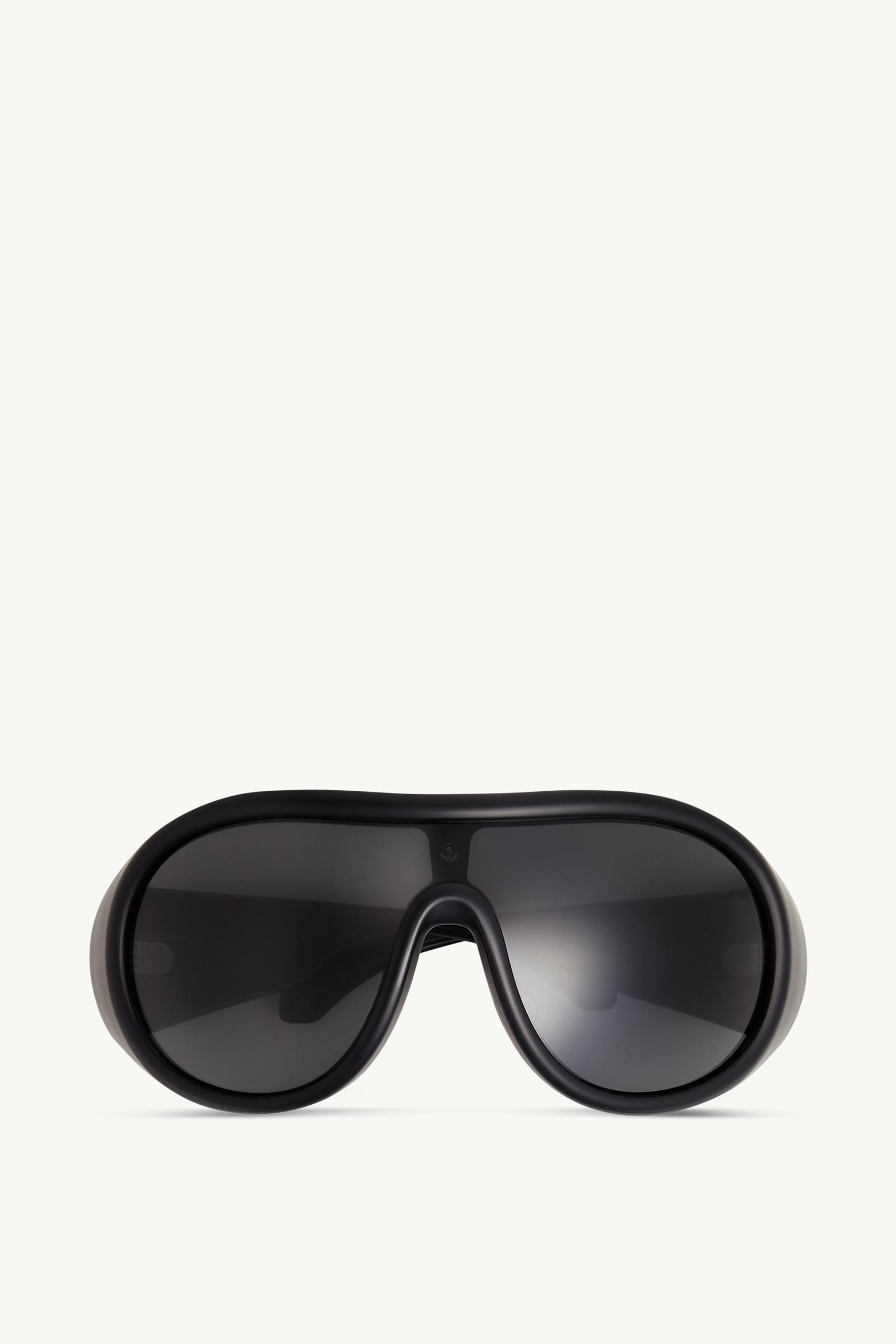 MONCLER モンクレール LOGO Sunglasses ROUND Shiny Black Rondosa Round Sunglasses - Sunglasses for Men
