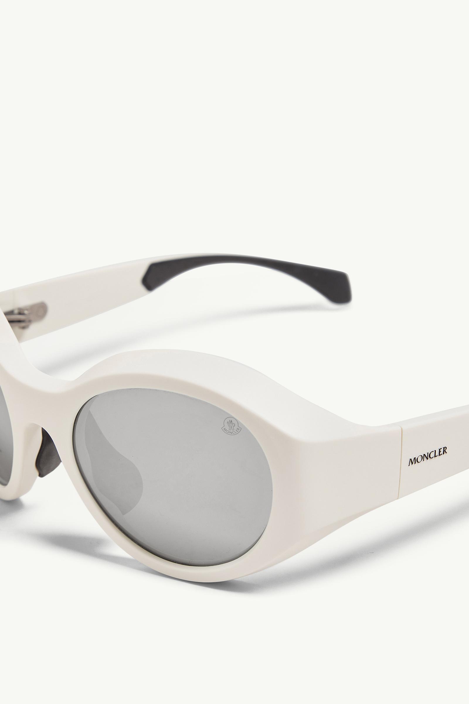 Matte Off-white Futuro Round Sunglasses - Sunglasses for Men