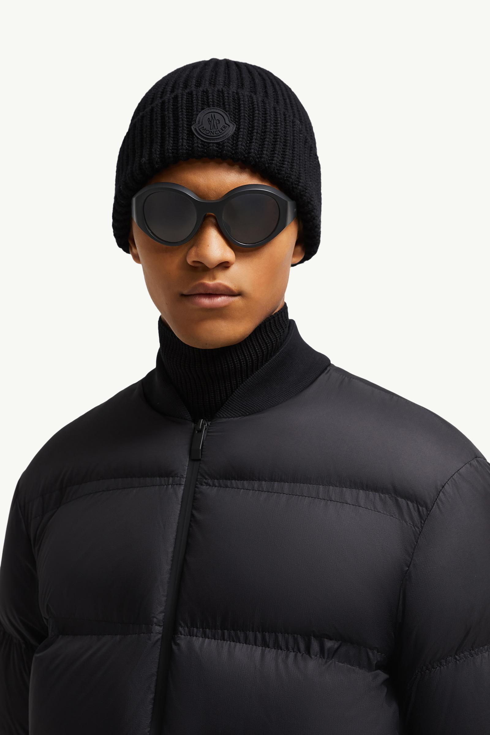 Occhiali da sole rotondi Futuro Gender Neutral Nero Opaco Moncler 1