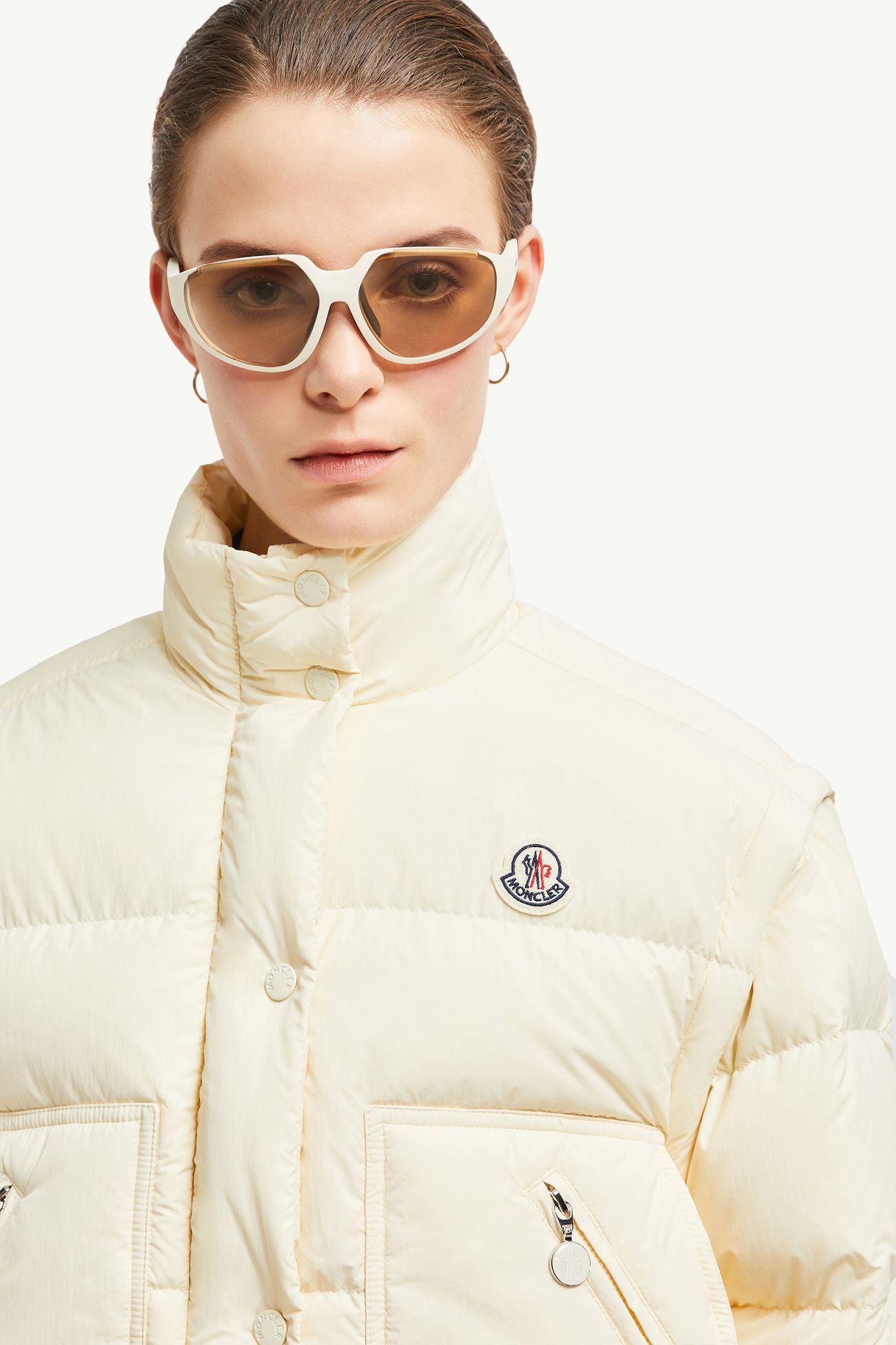 Laszer 마스크 선글라스 매트 오프 화이트 Moncler 1