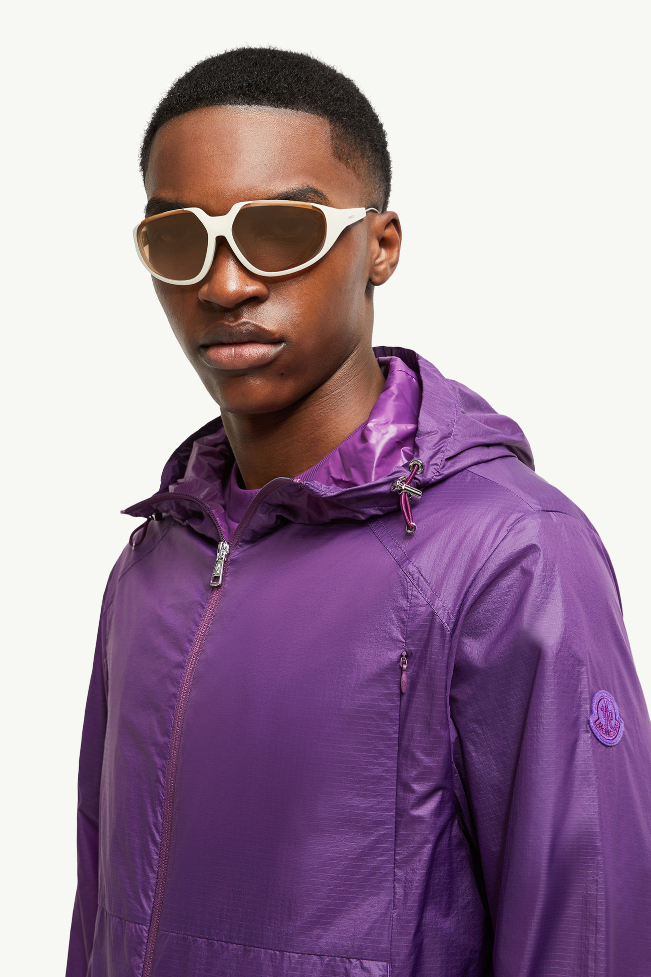 Laszer Masken-Sonnenbrille MATT CREMEFARBEN Moncler 5