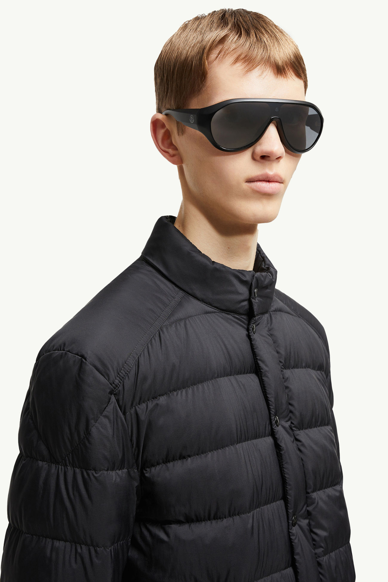 Bombolle男女款椭圆形太阳镜 亚光黑 Moncler 1