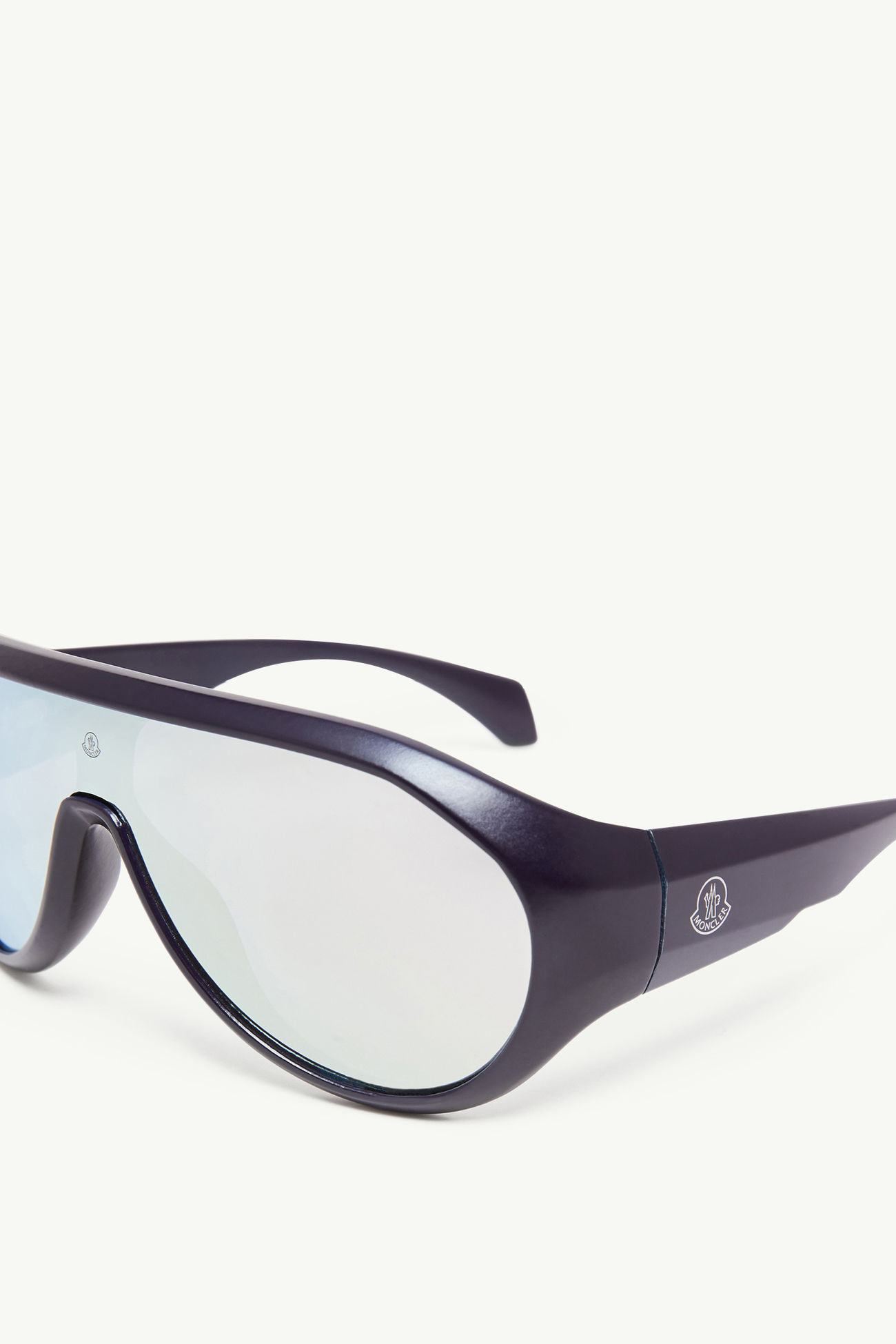Bombolle ovale Sonnenbrille MATTES DUNKELBLAU Moncler 3