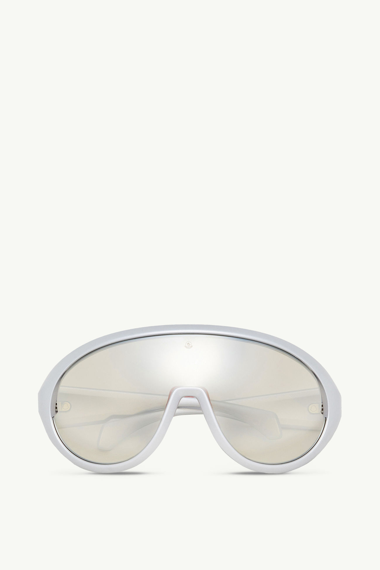 Occhiali da sole ovali Contrast Argento Opaco Moncler 0