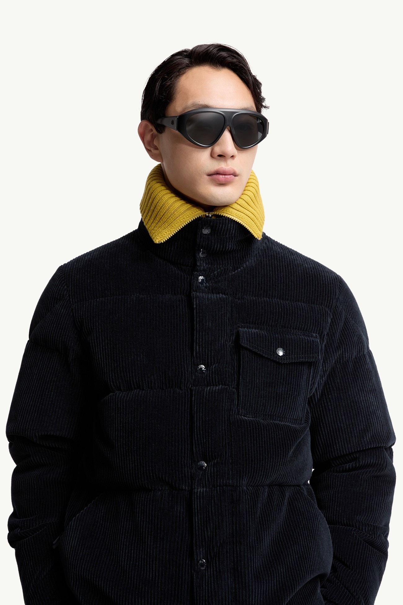 Zyra飛行員太陽眼鏡 中性 啞光黑色 Moncler 1