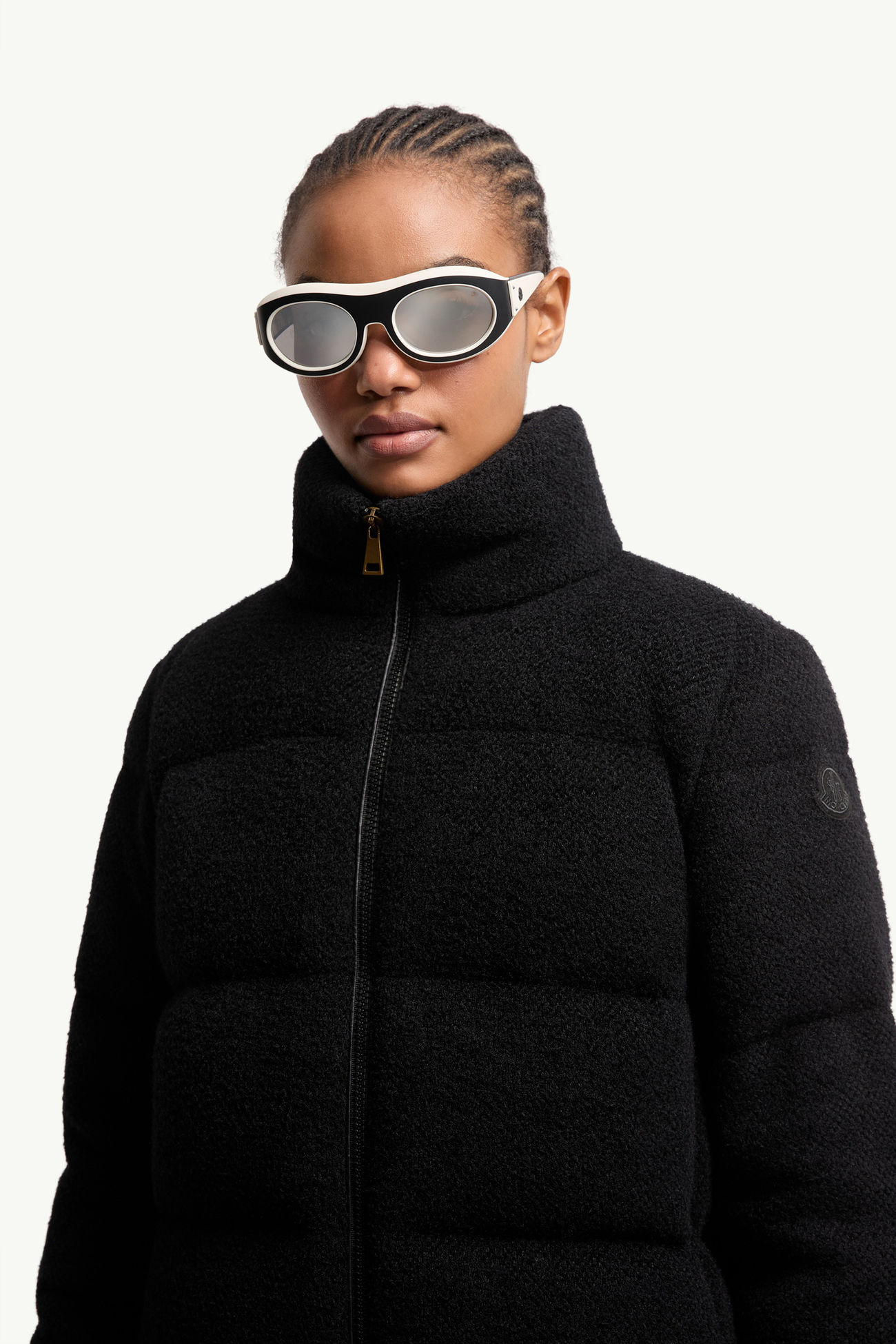 Ramillon橢圓形太陽眼鏡 中性 黑色和白色 Moncler 2