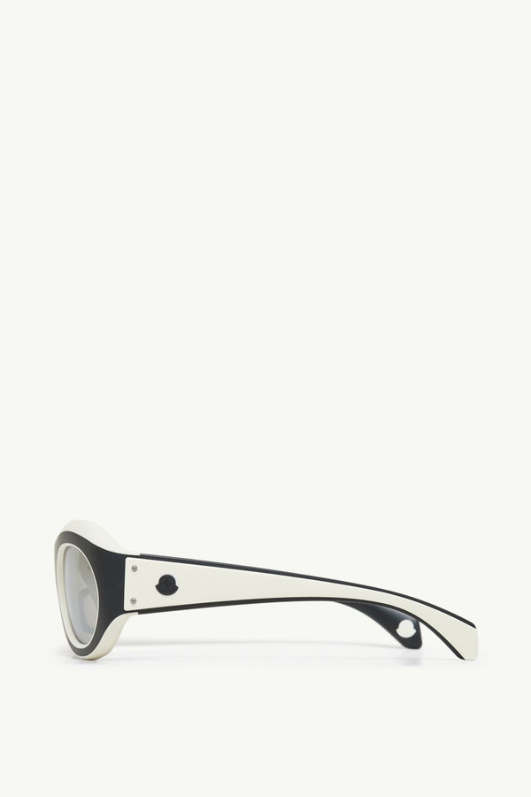 Ramillon Oval Sunglasses Gender Neutral Black & White Moncler 2
