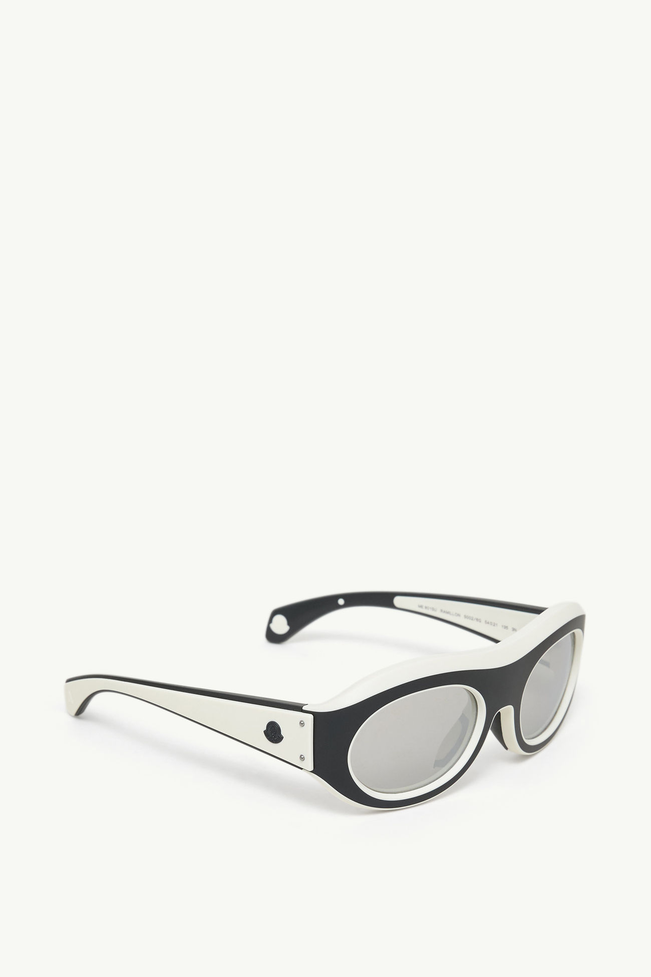 Ramillon ovale Sonnenbrille Genderneutral Schwarz & Weiß Moncler 4