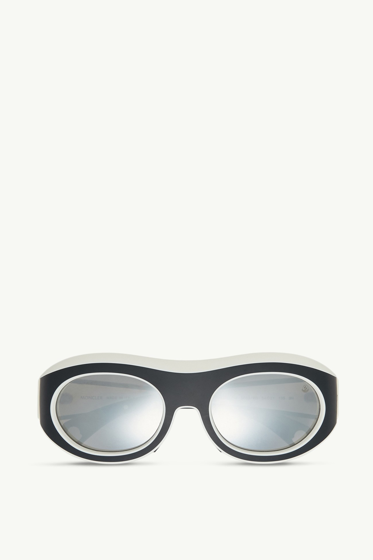 Ramillon橢圓形太陽眼鏡 中性 黑色和白色 Moncler 0