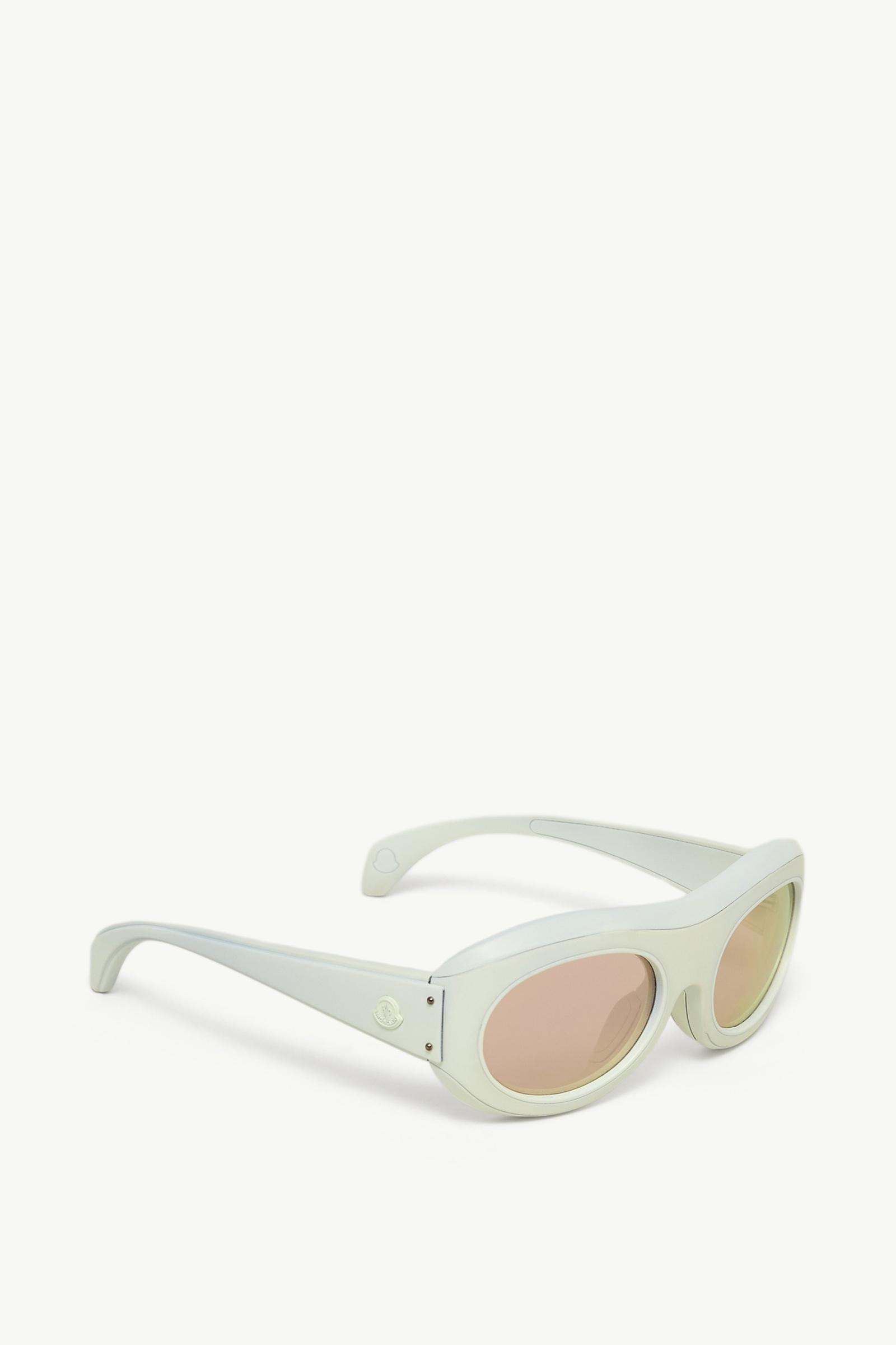 White Ramillon Oval Sunglasses - Sunglasses for Men | Moncler US