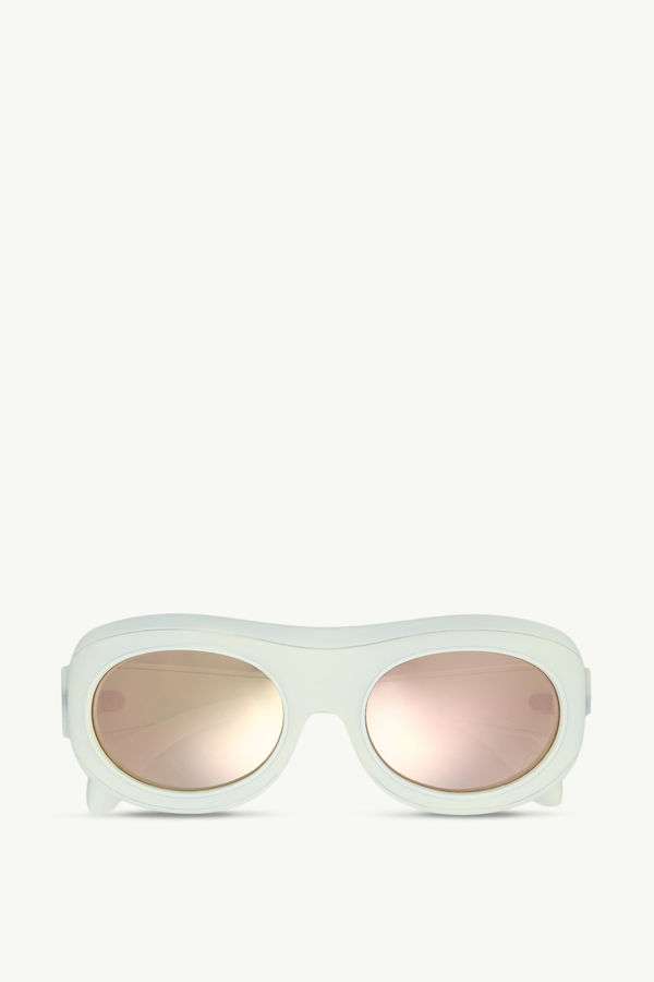 Lunettes de soleil ovales Ramillon Mixte Blanc Moncler 0