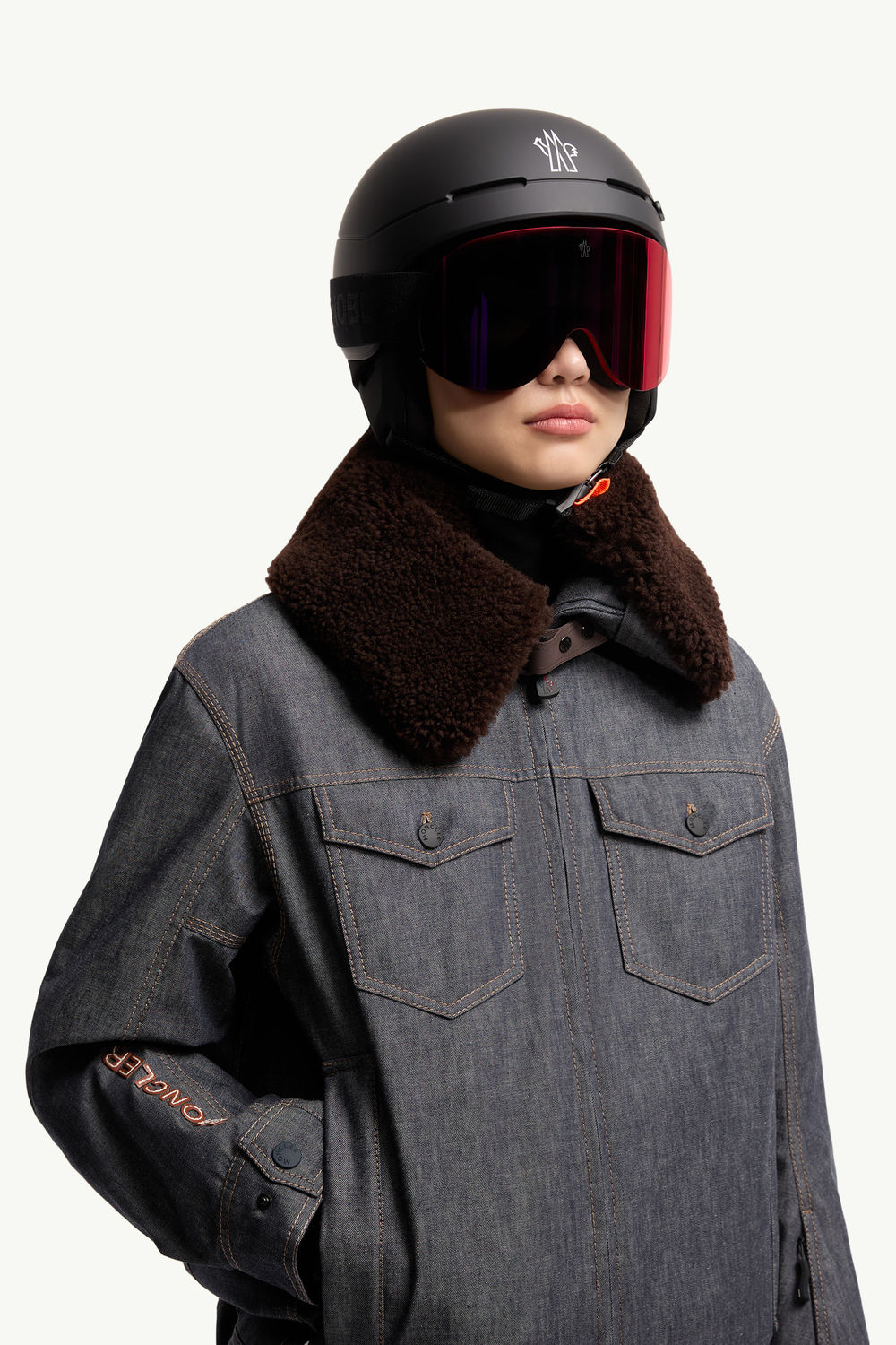 Ski Googles Gender Neutral Matte Red Moncler 1