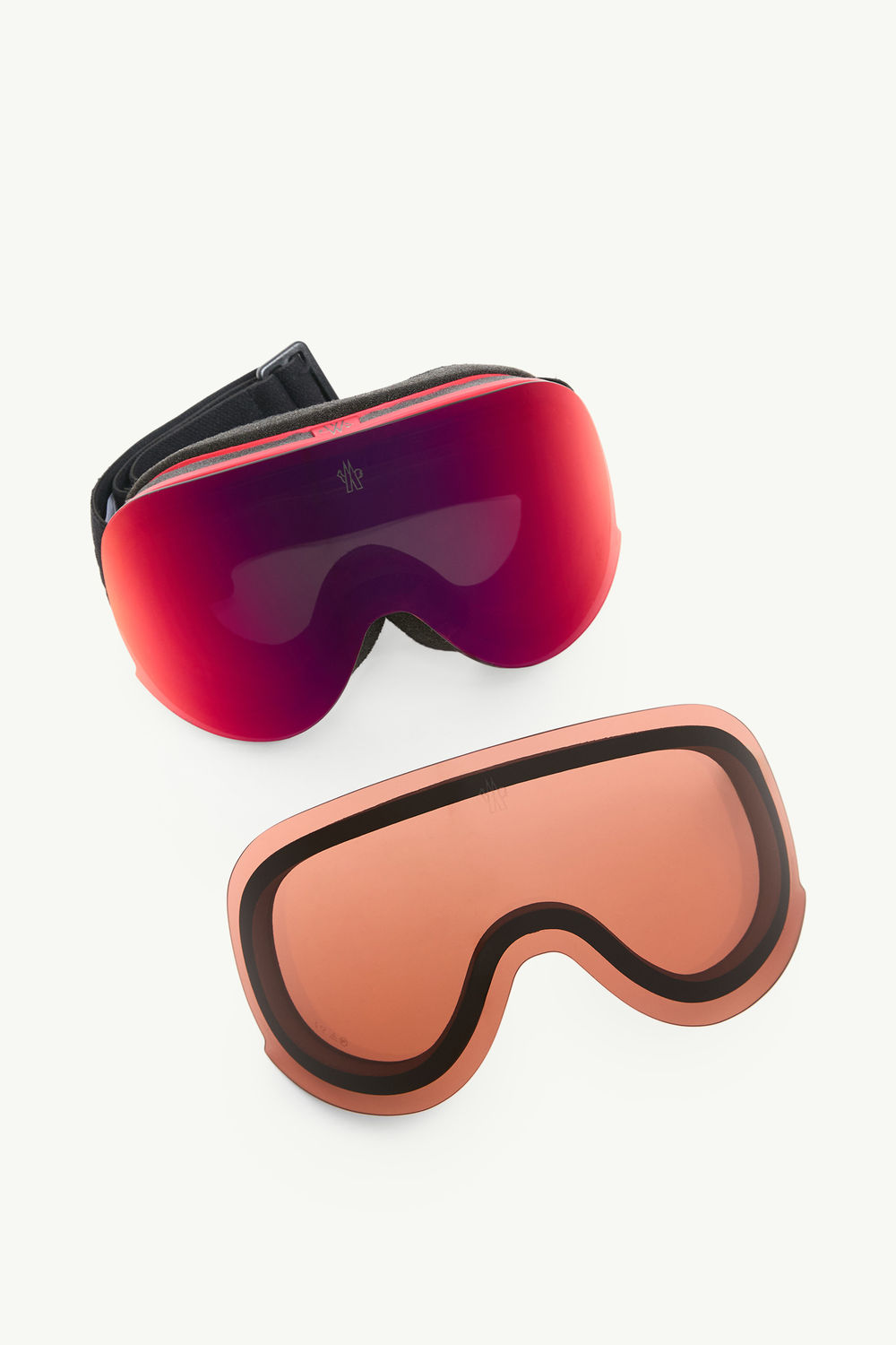 Ski Googles Gender Neutral Matte Red Moncler 4