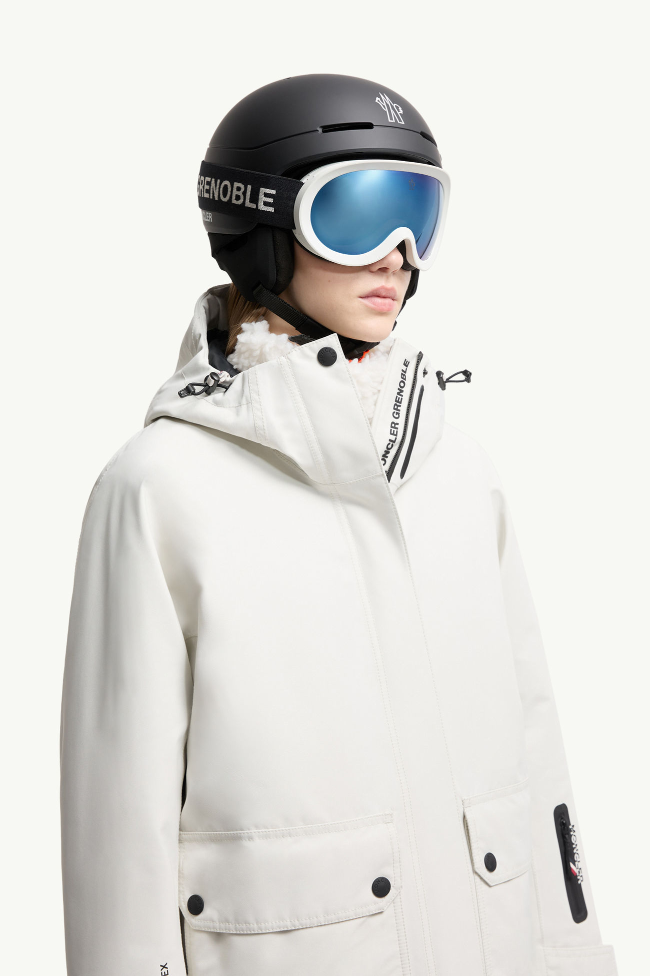 Snowray Ski-Brillen Genderneutral Matt Cremefarben Moncler 2