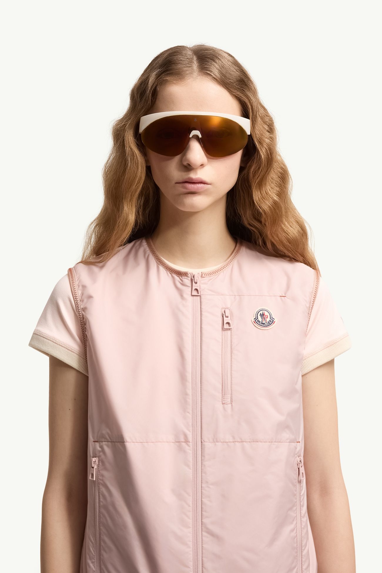 Myrr Ovale Sonnenbrille Genderneutral Offwhite Moncler 1