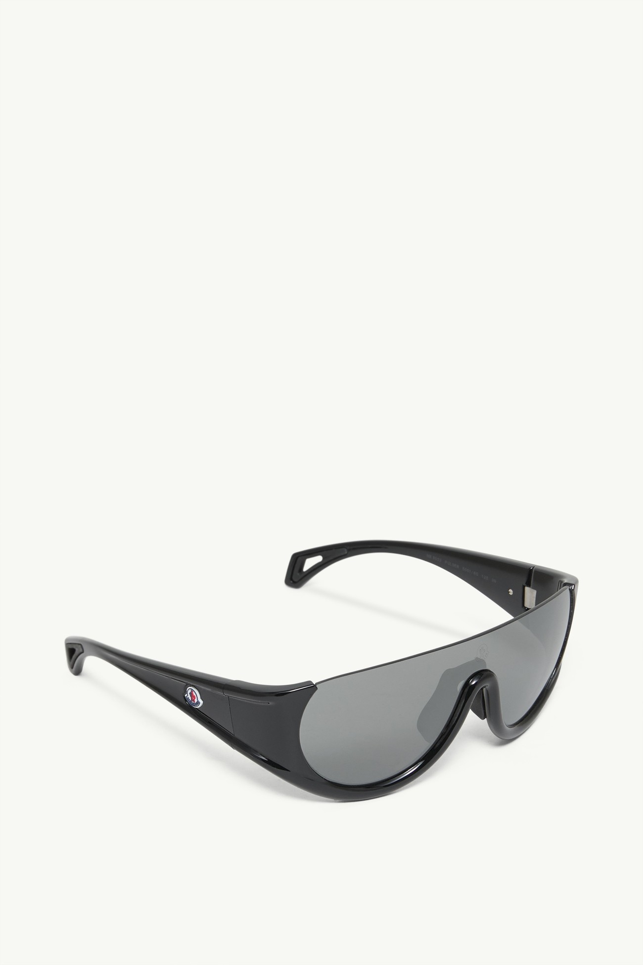 Pulser 랩어라운드 선글라스 젠더 뉴트럴 샤이니 블랙 Moncler 4