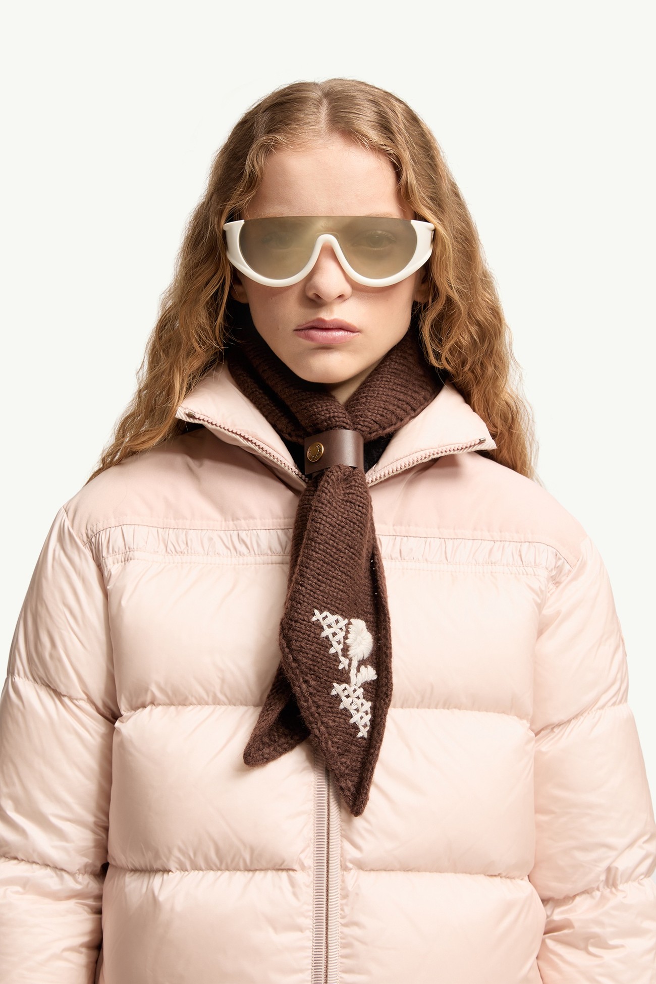 Pulser Wraparound Sunglasses Gender Neutral White Ivory Moncler 1