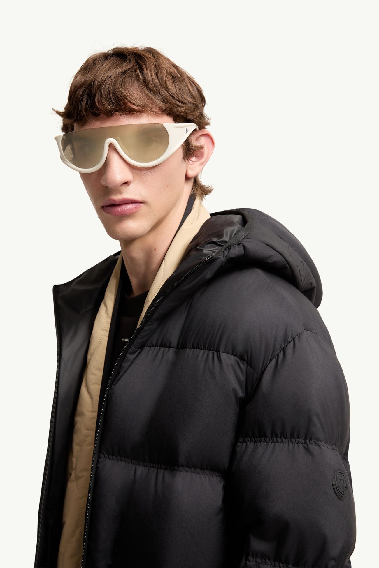 Pulser Wraparound Sunglasses Gender Neutral White Ivory Moncler 2