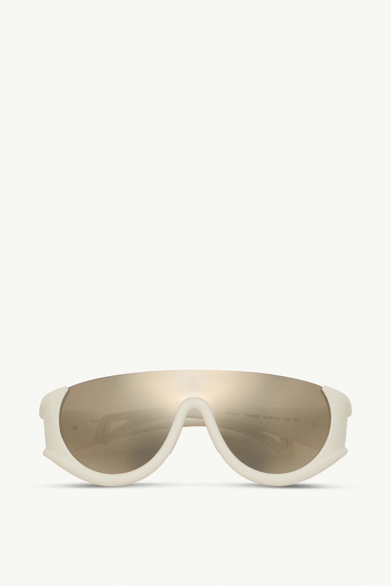 Occhiali da sole avvolgenti Pulser Gender Neutral Bianco Avorio Moncler 0