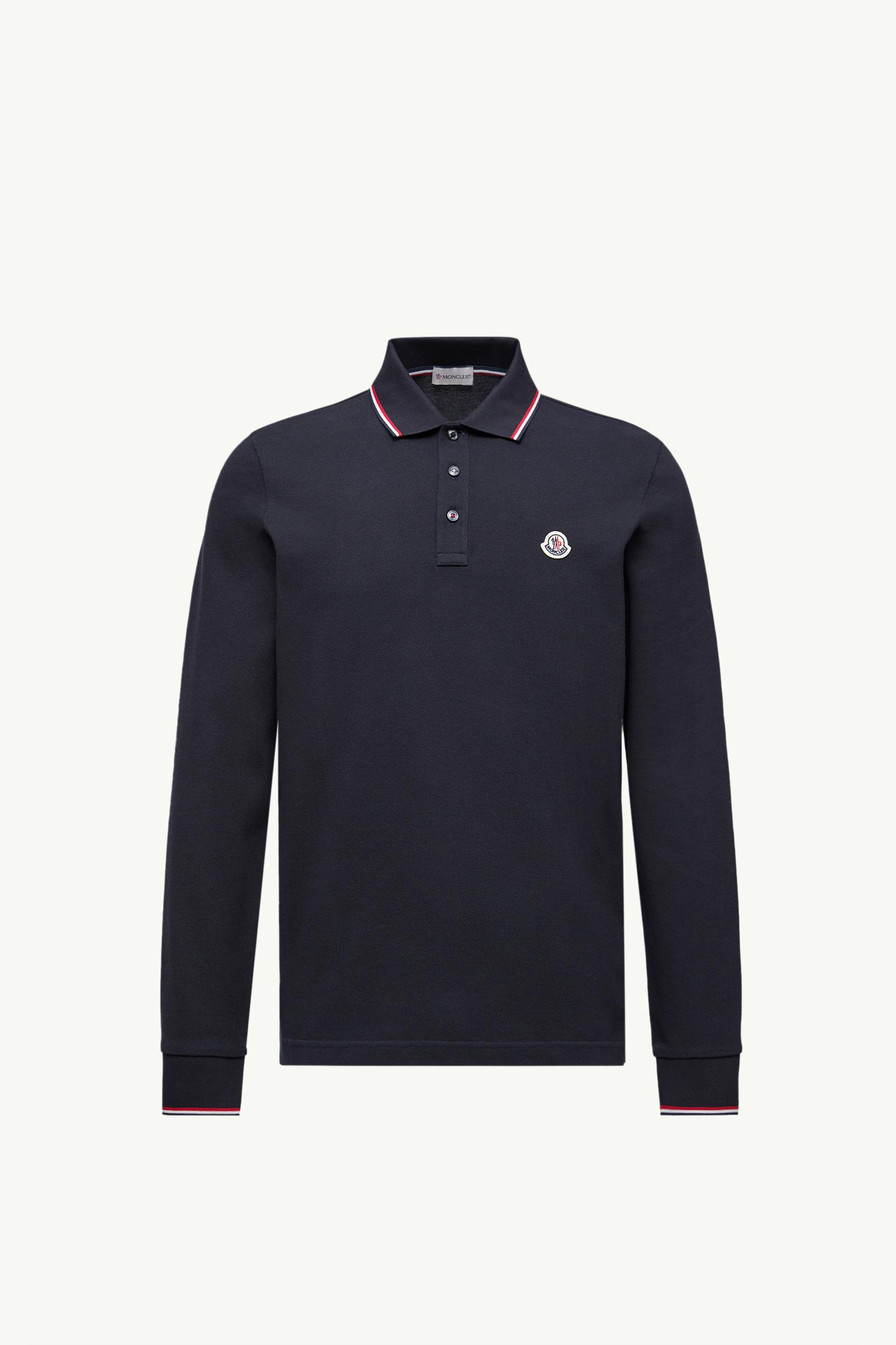 Dark Blue Long Sleeve Polo Shirt - Polos & T-shirts for Men