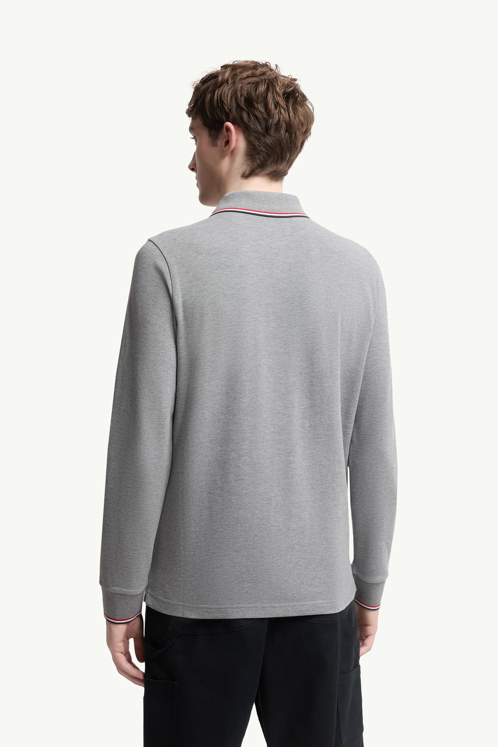 Poloshirt mit langen Ärmeln Herren Grau Moncler 4