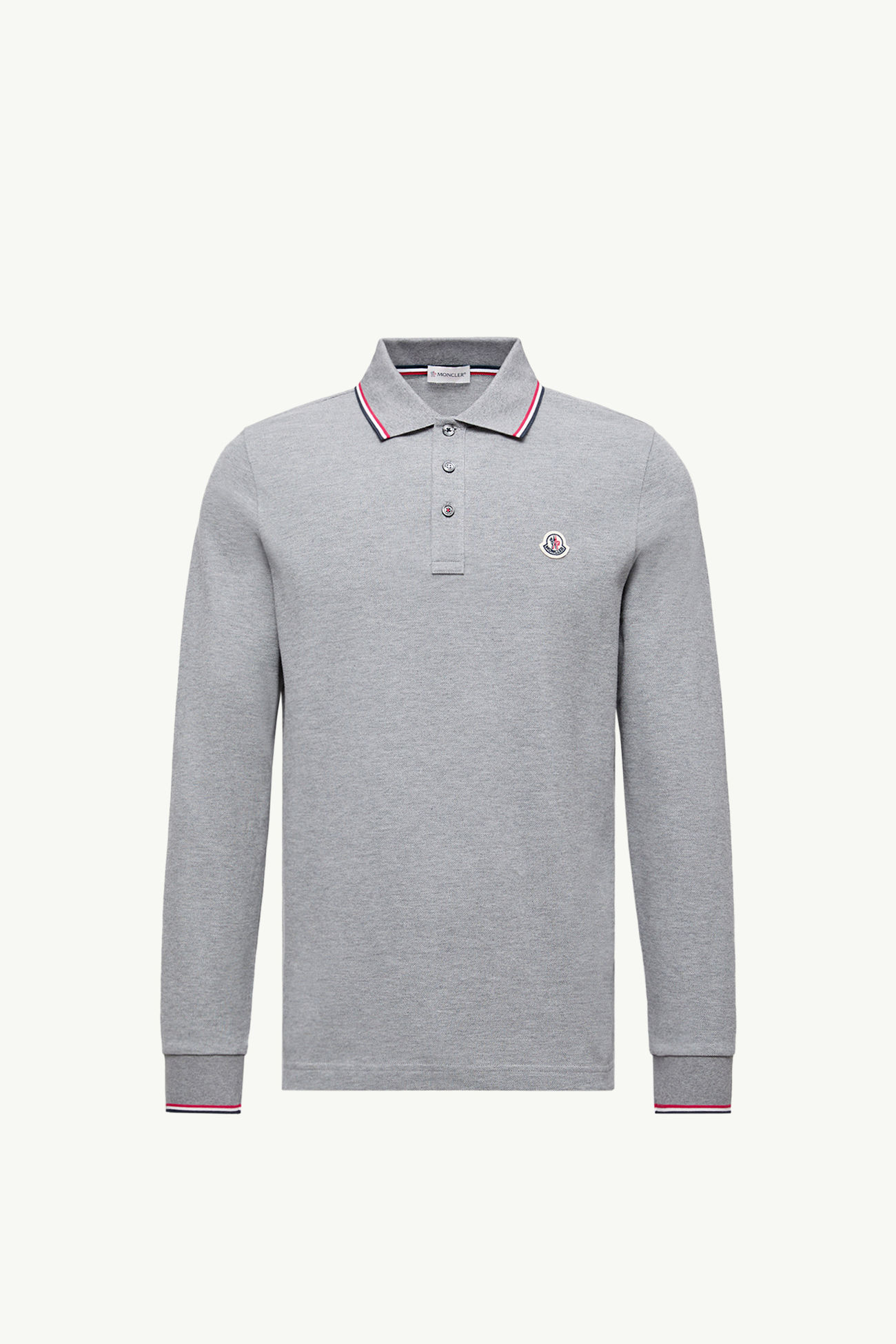 Polo de manga larga Hombre Gris Moncler 2