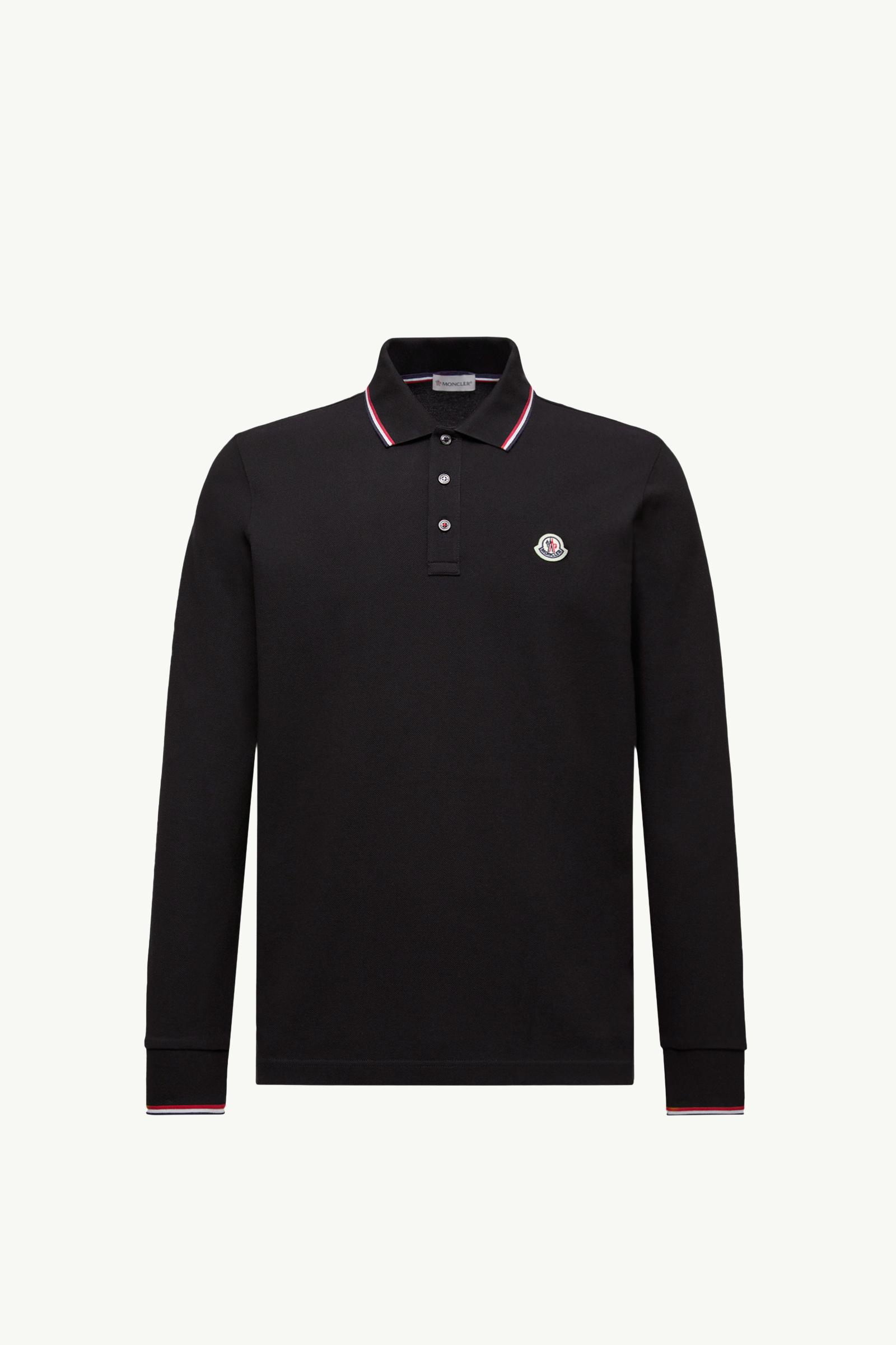 ブラック ロングスリーブポロシャツ : Tシャツ＆ポロシャツ 向けの