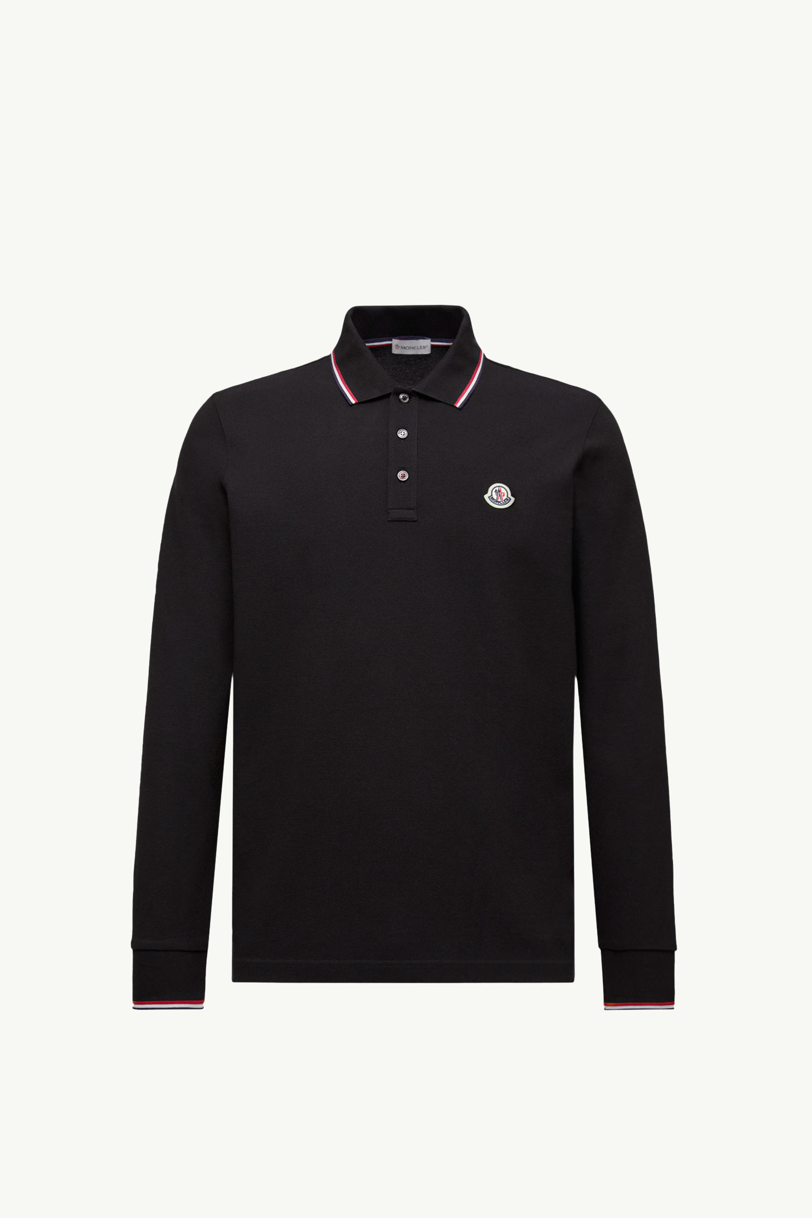 男士徽标纯色长袖Polo衫 男士 黑色 Moncler 2