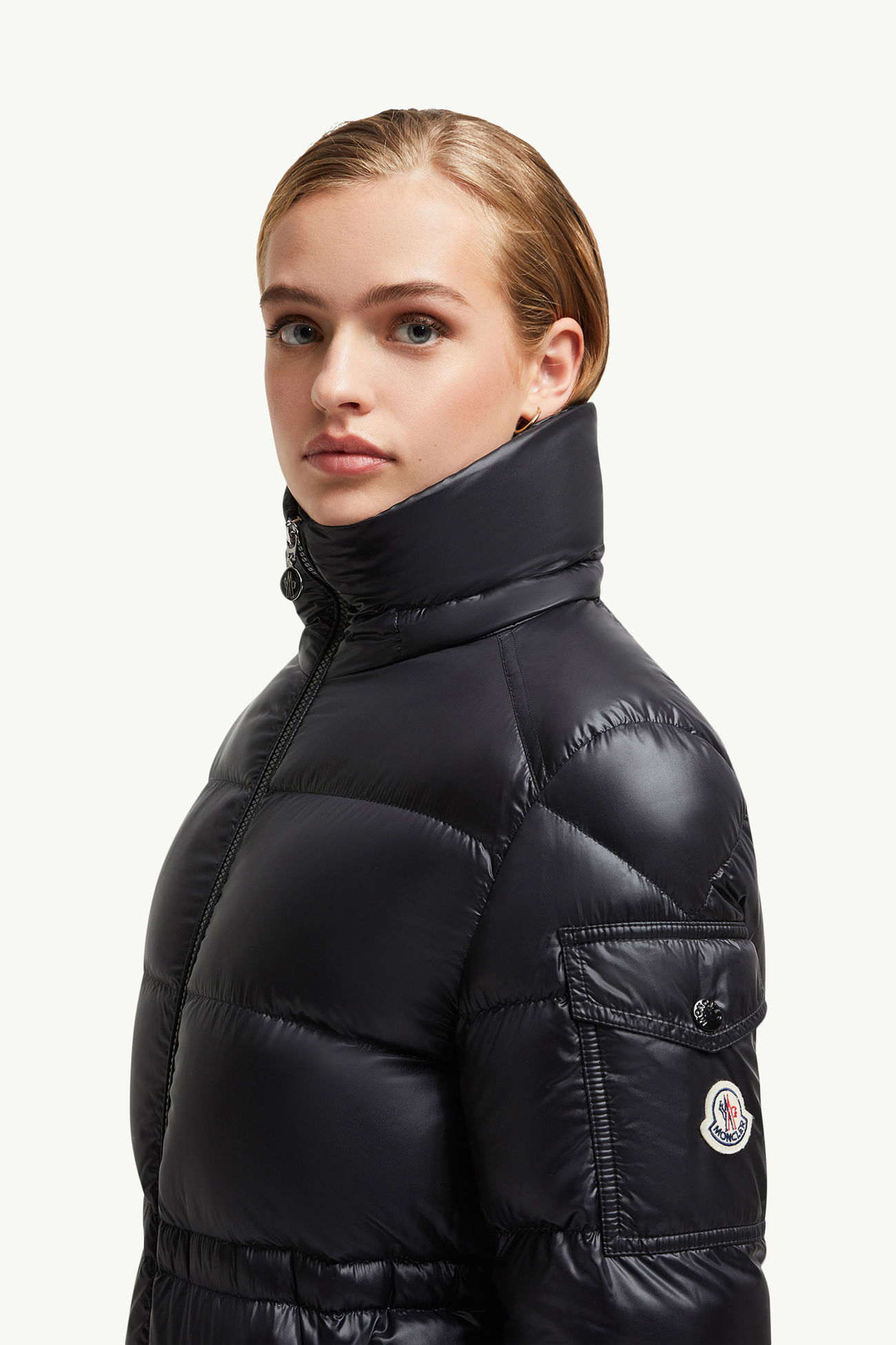Meillon Long Down Jacket Women Black Moncler 1