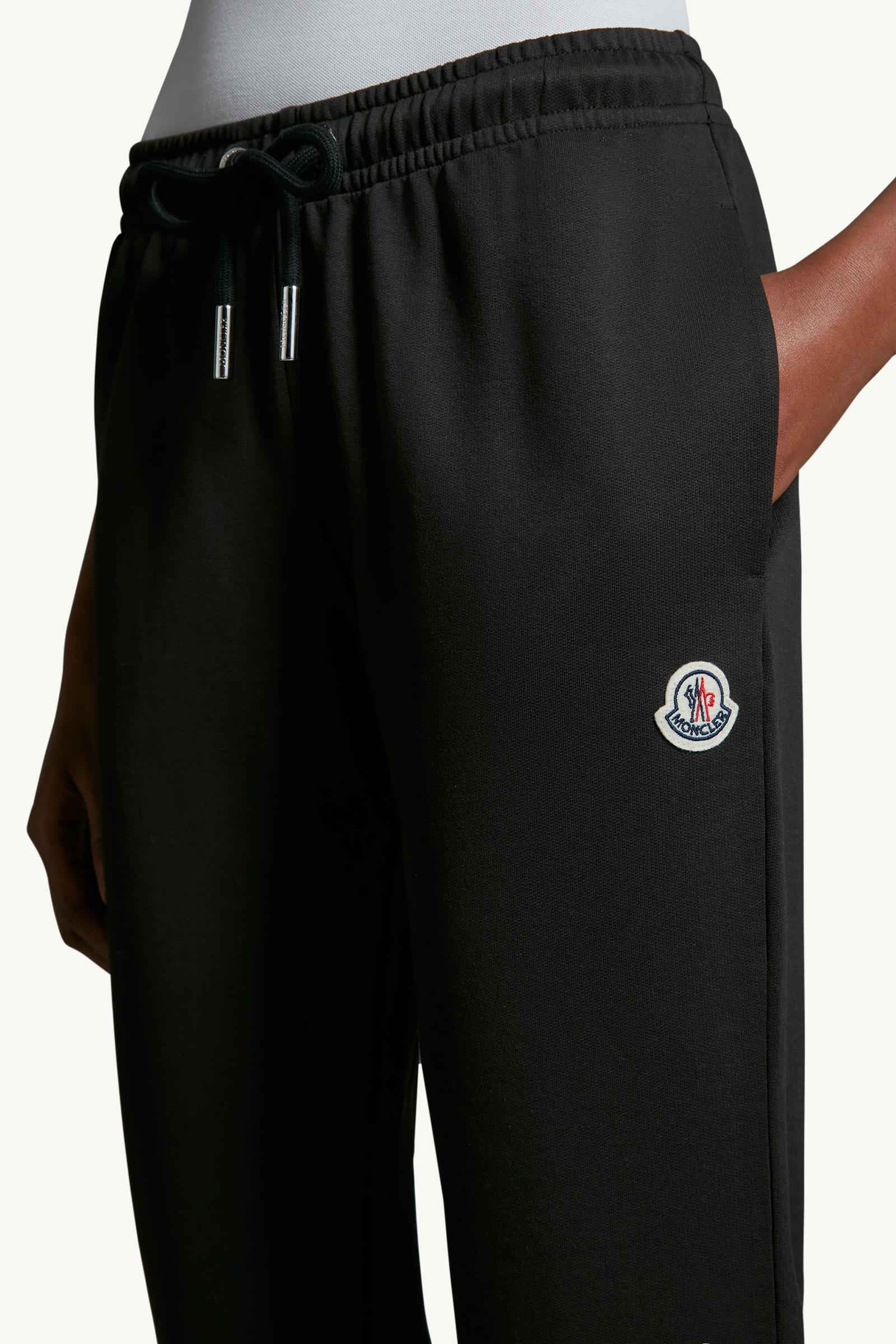 Logo Patch Cotton trackpants Women Black Moncler 1