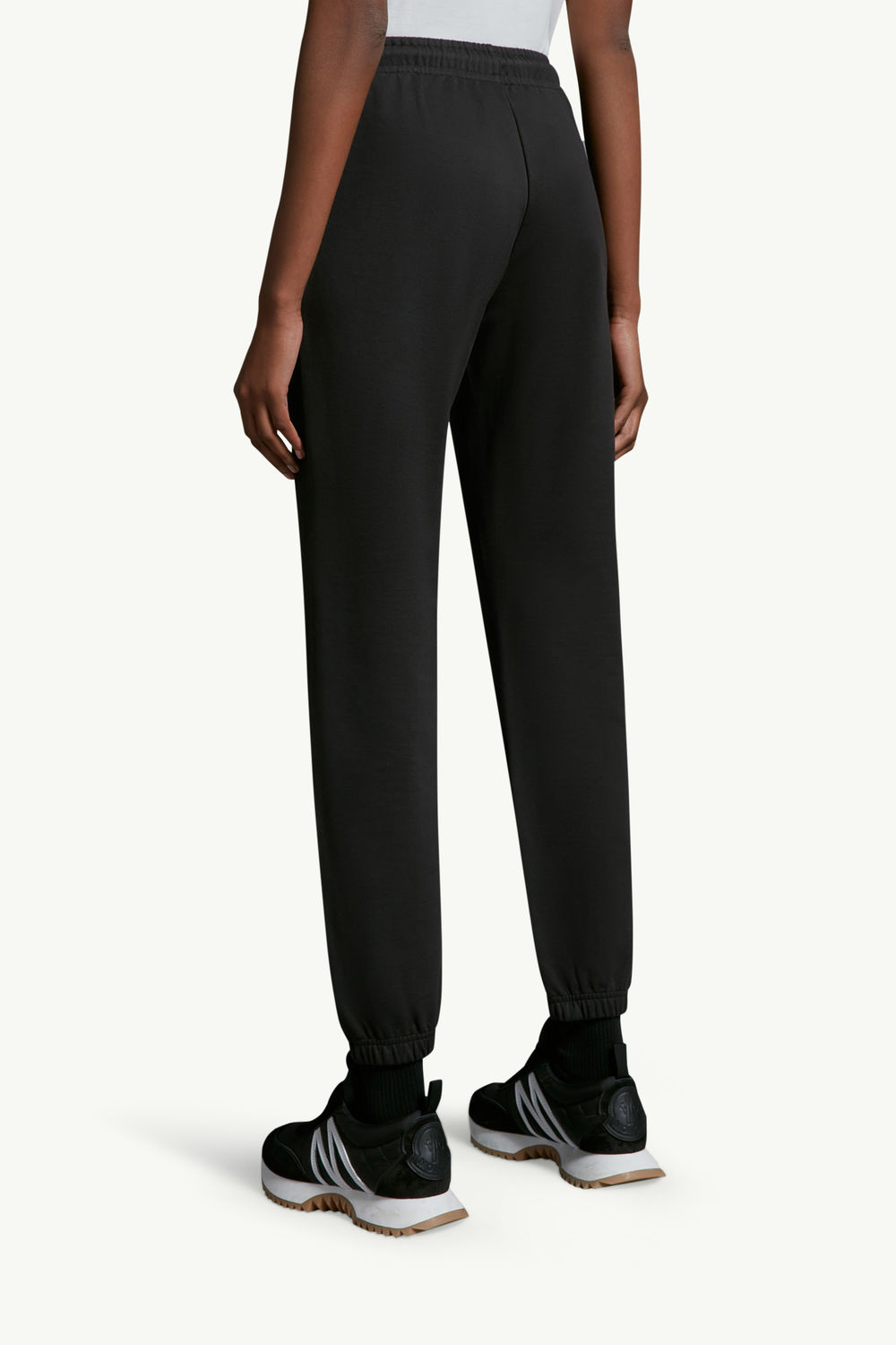 Logo Patch Cotton trackpants Women Black Moncler 4