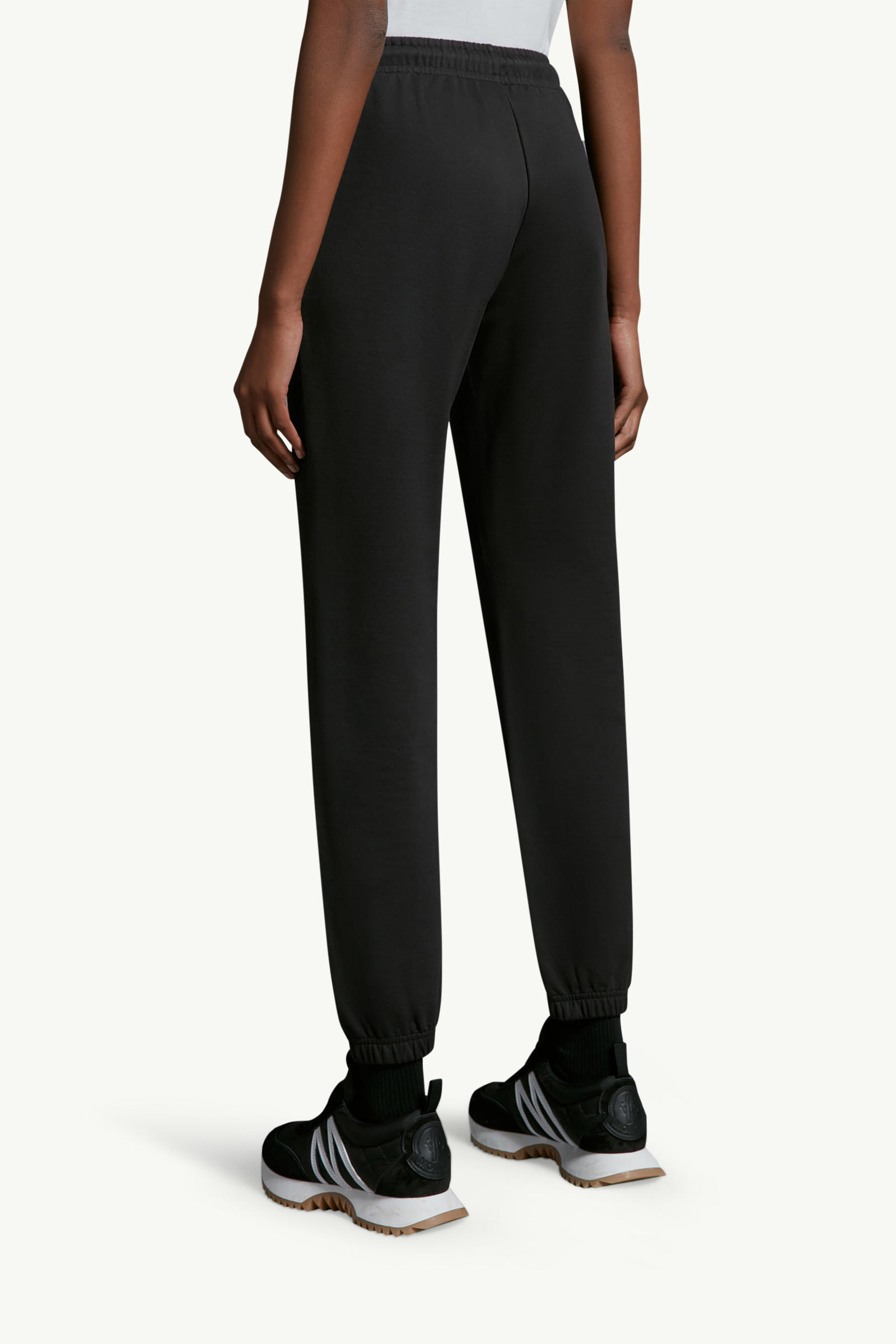 Logo Patch Cotton trackpants Women Black Moncler 4