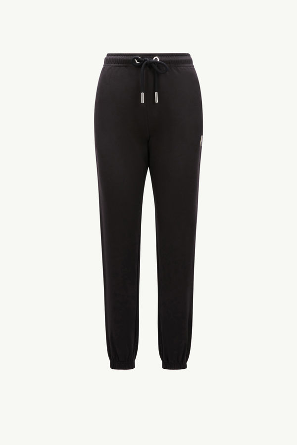Logo Patch Cotton trackpants Women Black Moncler 2