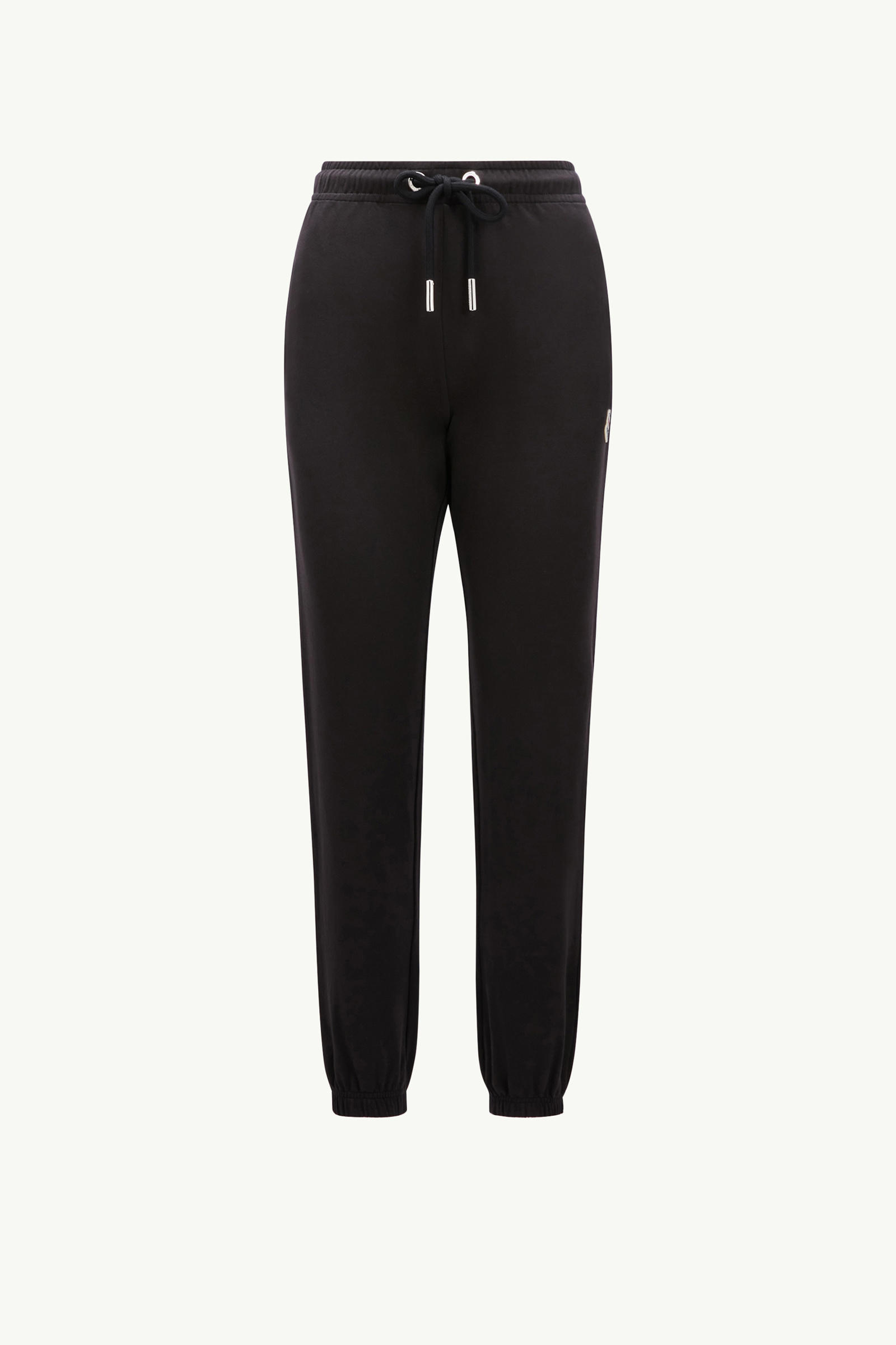 Logo Patch Cotton trackpants Women Black Moncler 2