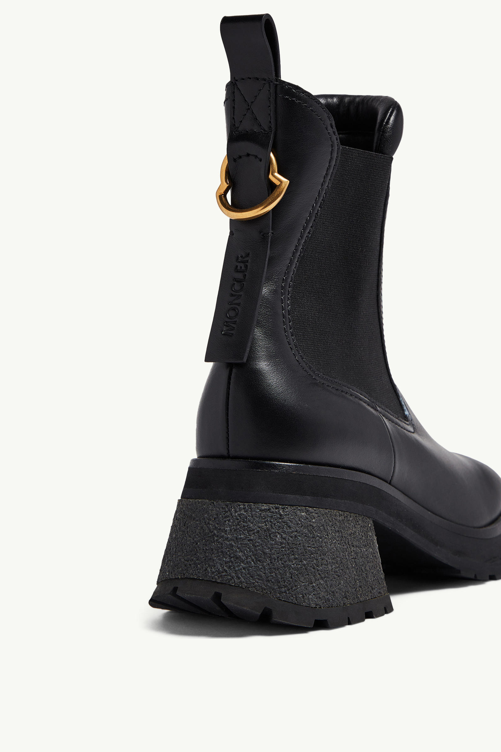 Gigi Leather Chelsea Boots Women Black Moncler 3