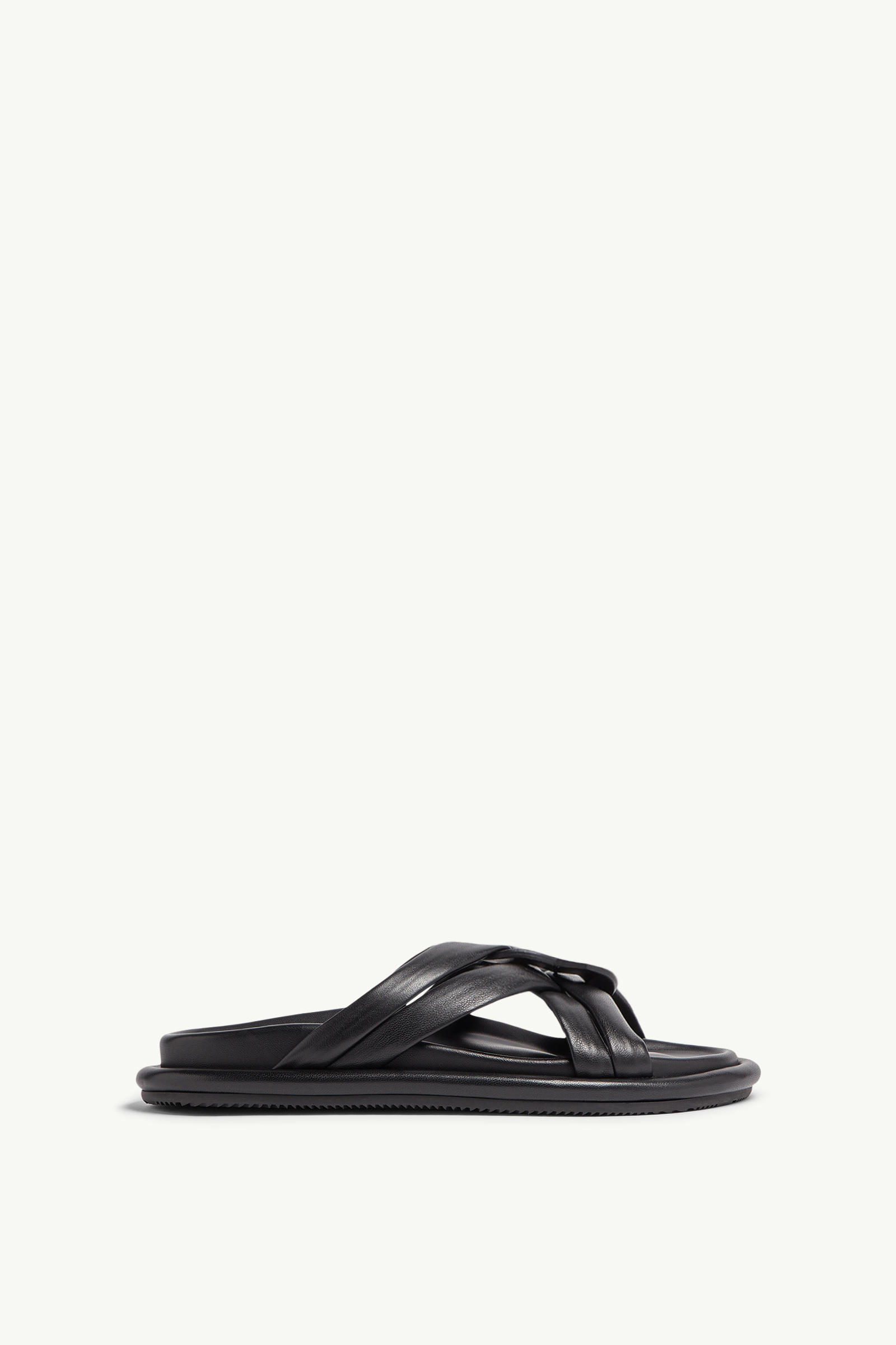 Bell Soft Leather Sliders Women Black Moncler 0