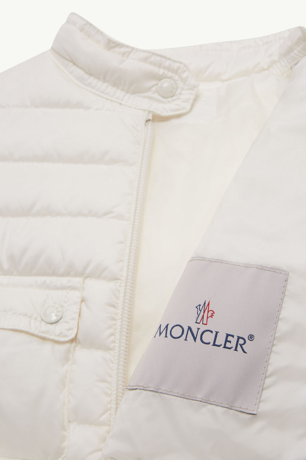 Lans Hooded Down Jacket Girl White Moncler 4