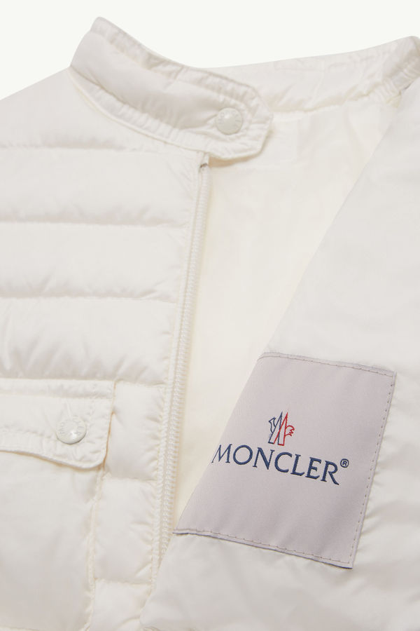 Lans Hooded Down Jacket Girl White Moncler 4