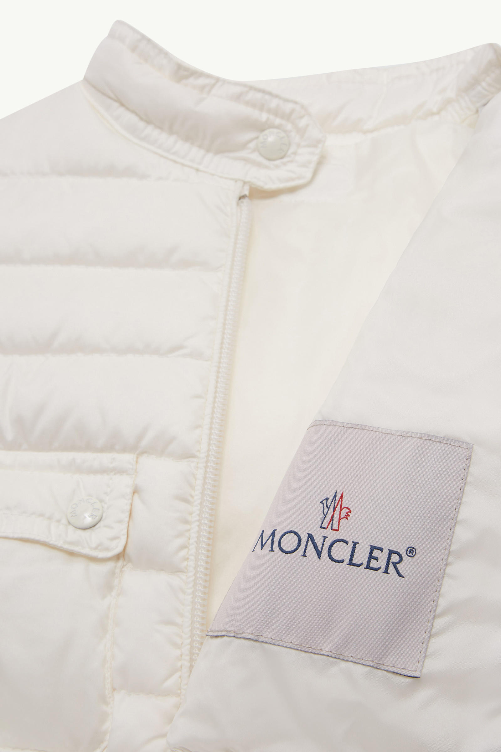 Lans Hooded Down Jacket Girl White Moncler 4
