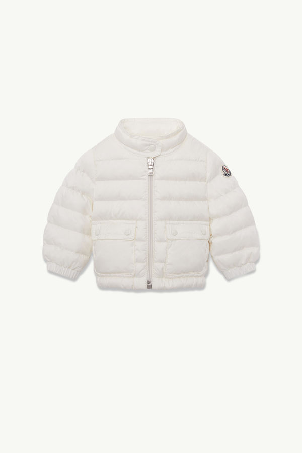 Lans Hooded Down Jacket Girl White Moncler 0