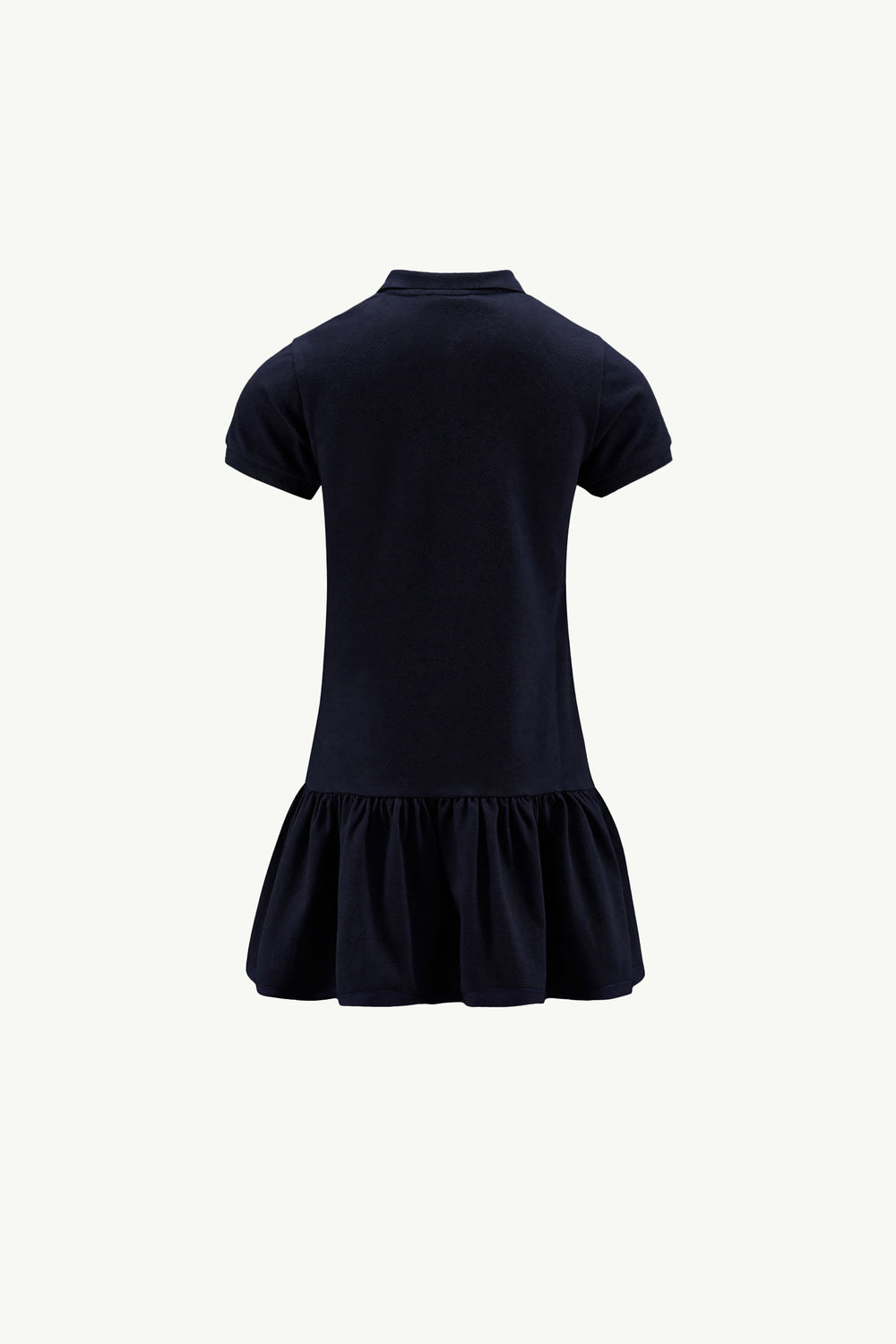 Cotton Piquet Polo Shirt Dress Girl Dark Blue Moncler 1