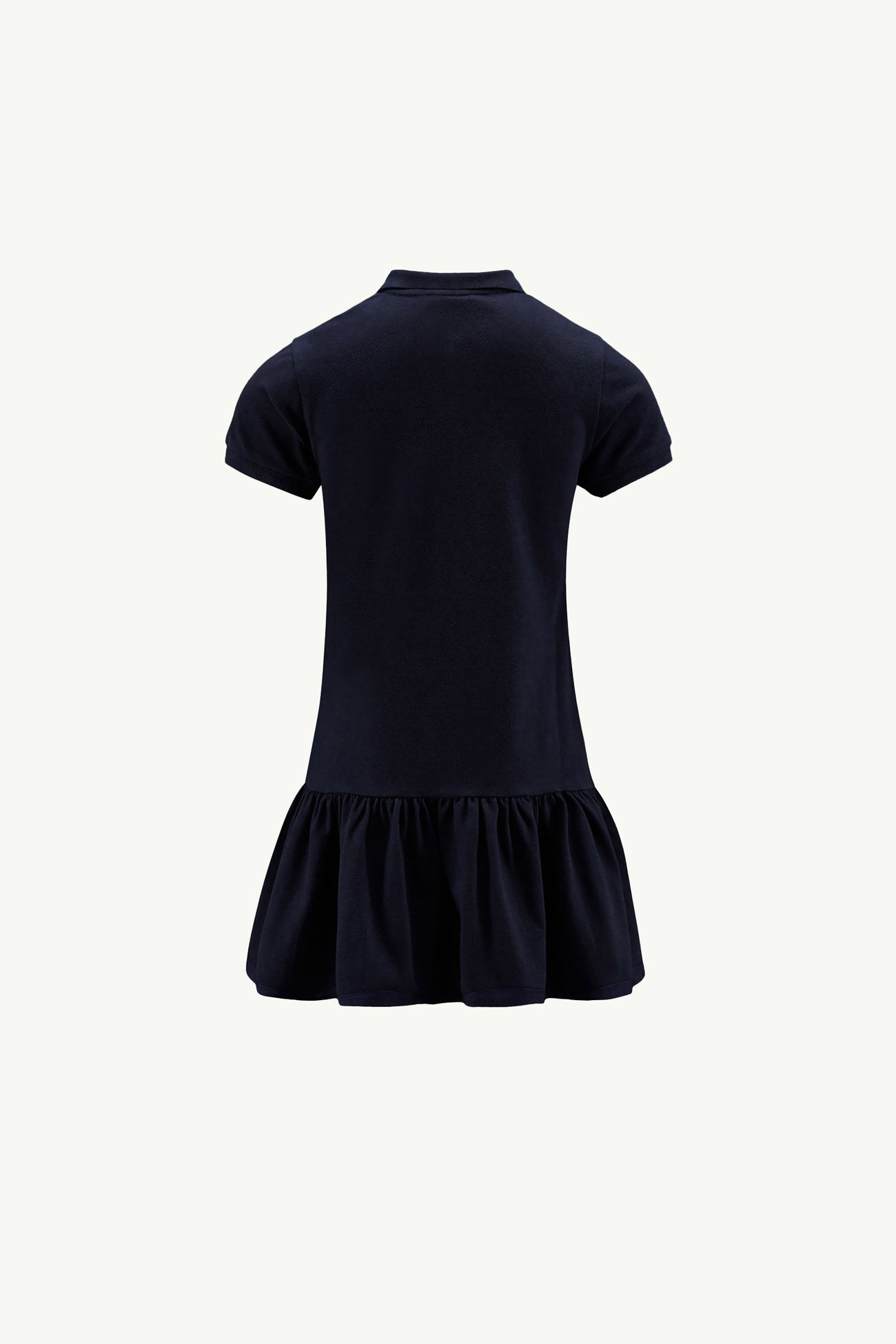 Vestido polo de piqué de algodón Niña Azul oscuro Moncler 1