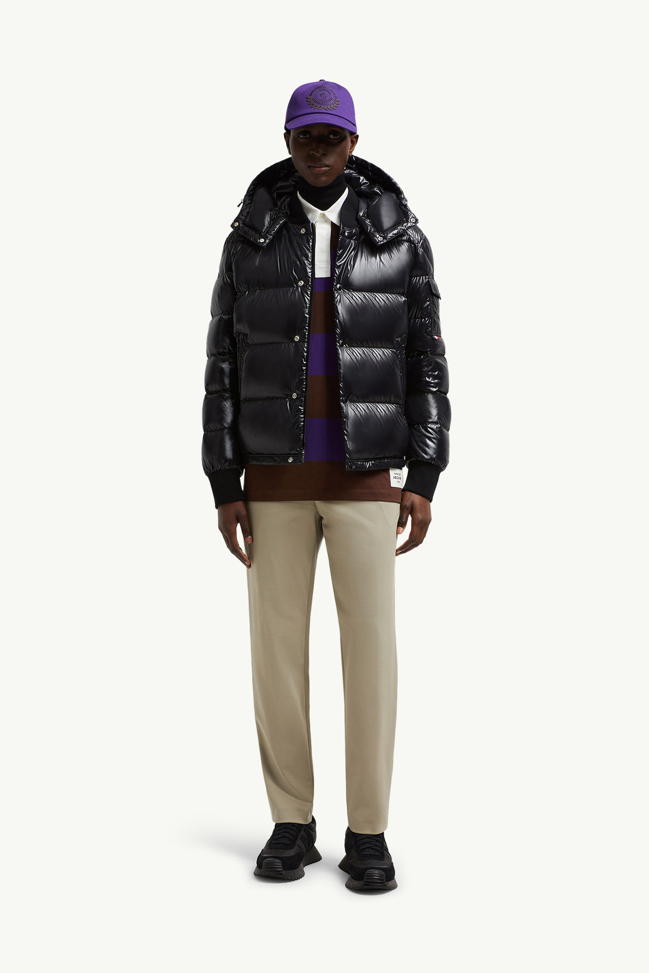 Maljasset Hooded Short Down Jacket Men Black Moncler 0
