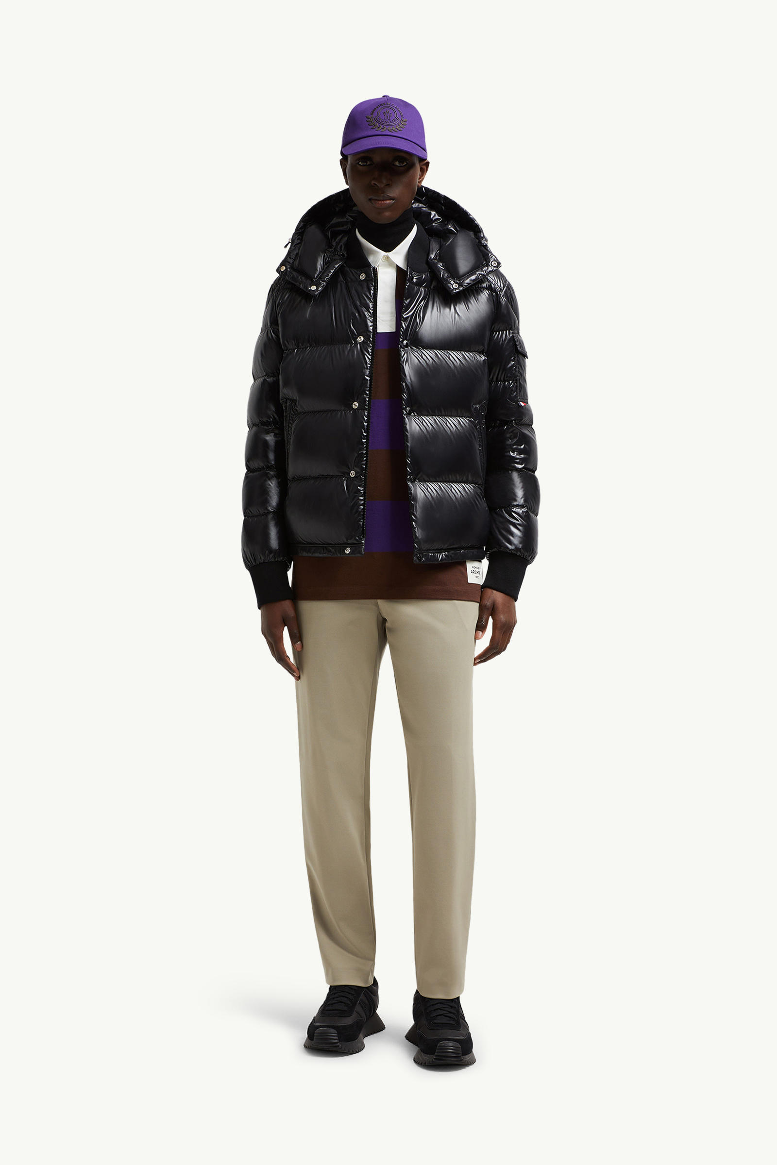 Maljasset连帽短款羽绒夹克外套 男士 黑色 Moncler 0