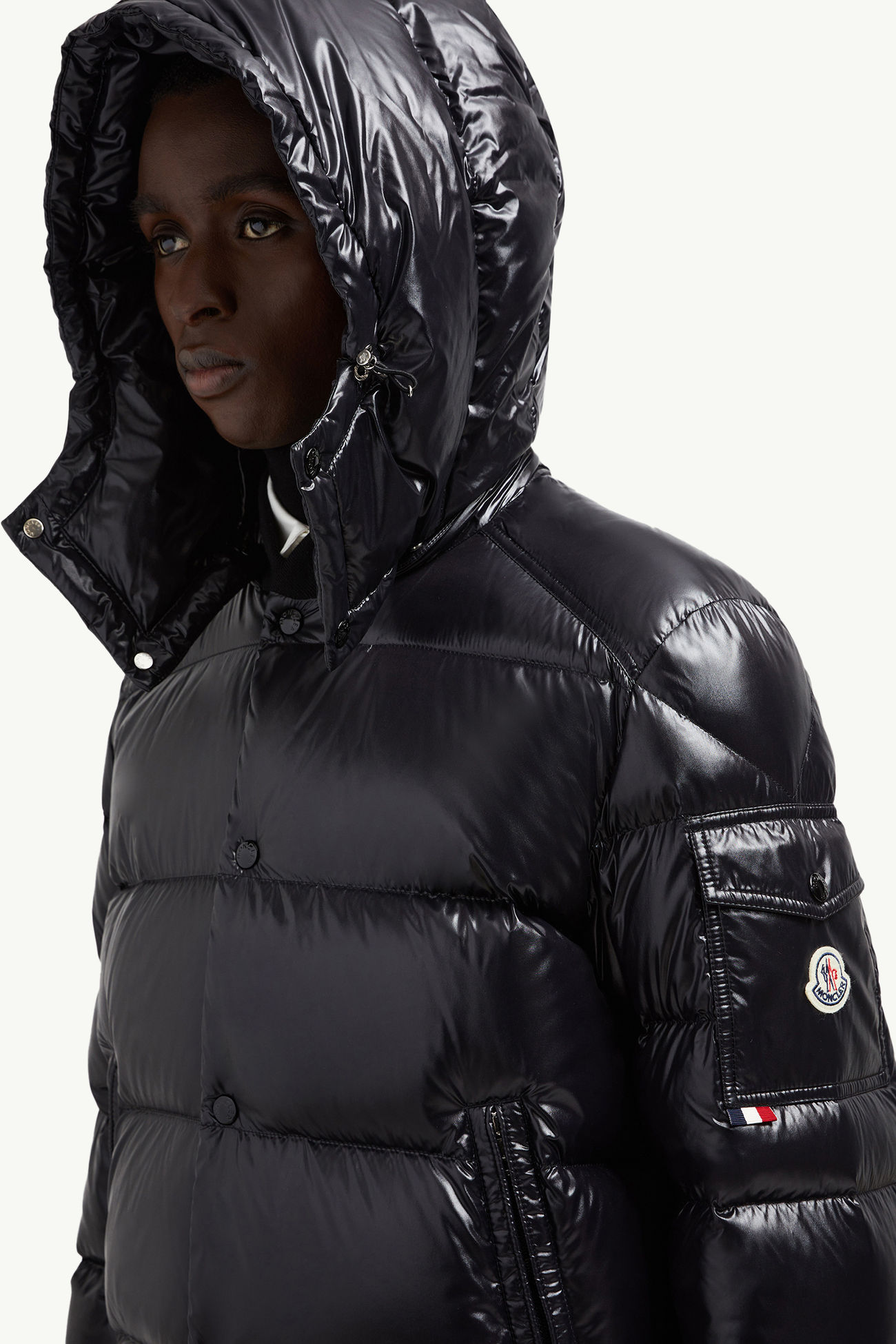 Maljasset 후드 쇼트 다운 재킷 남성 블랙 Moncler 1